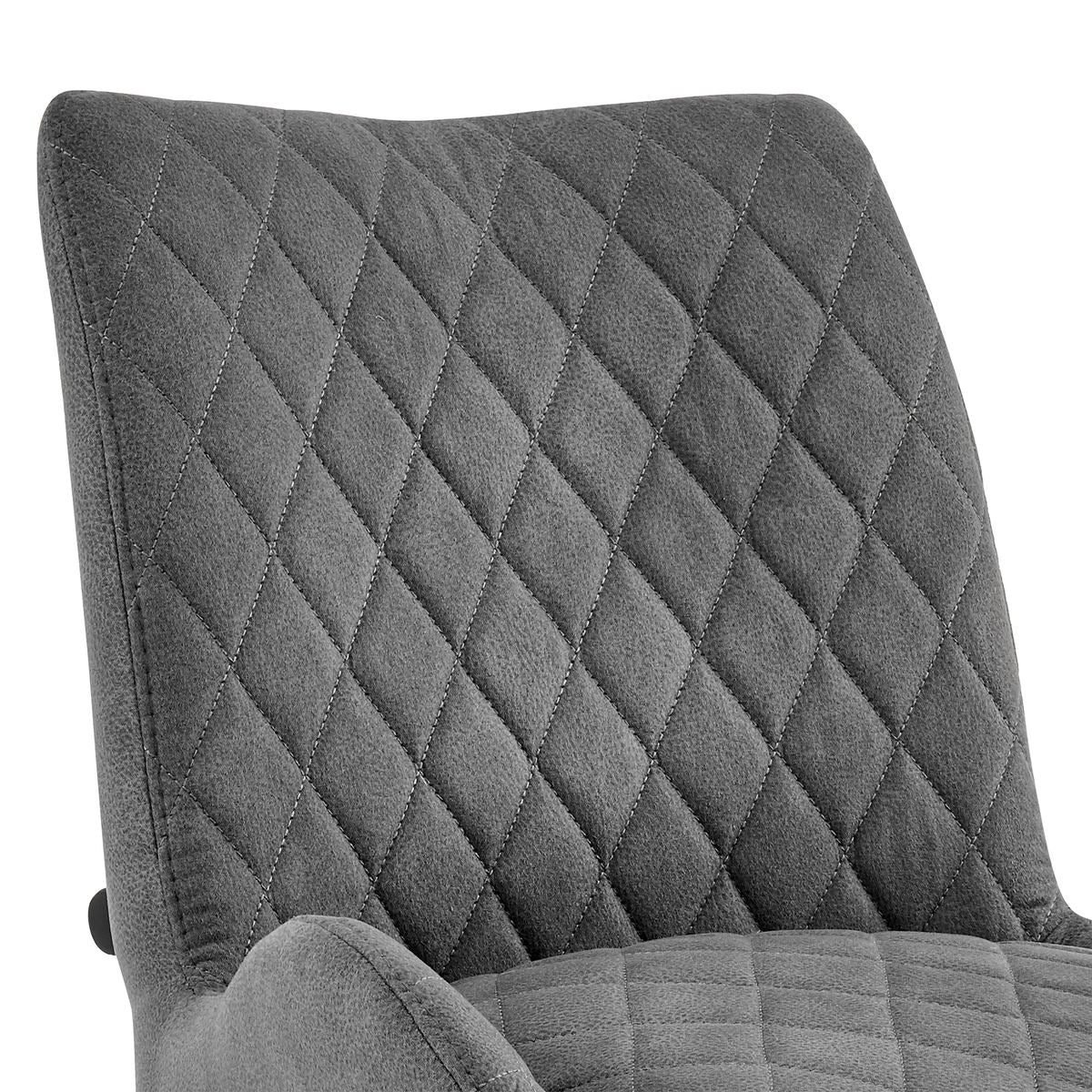 Panama 26" Counter Height Bar Stool in Charcoal Fabric and Black Finish - Image 6