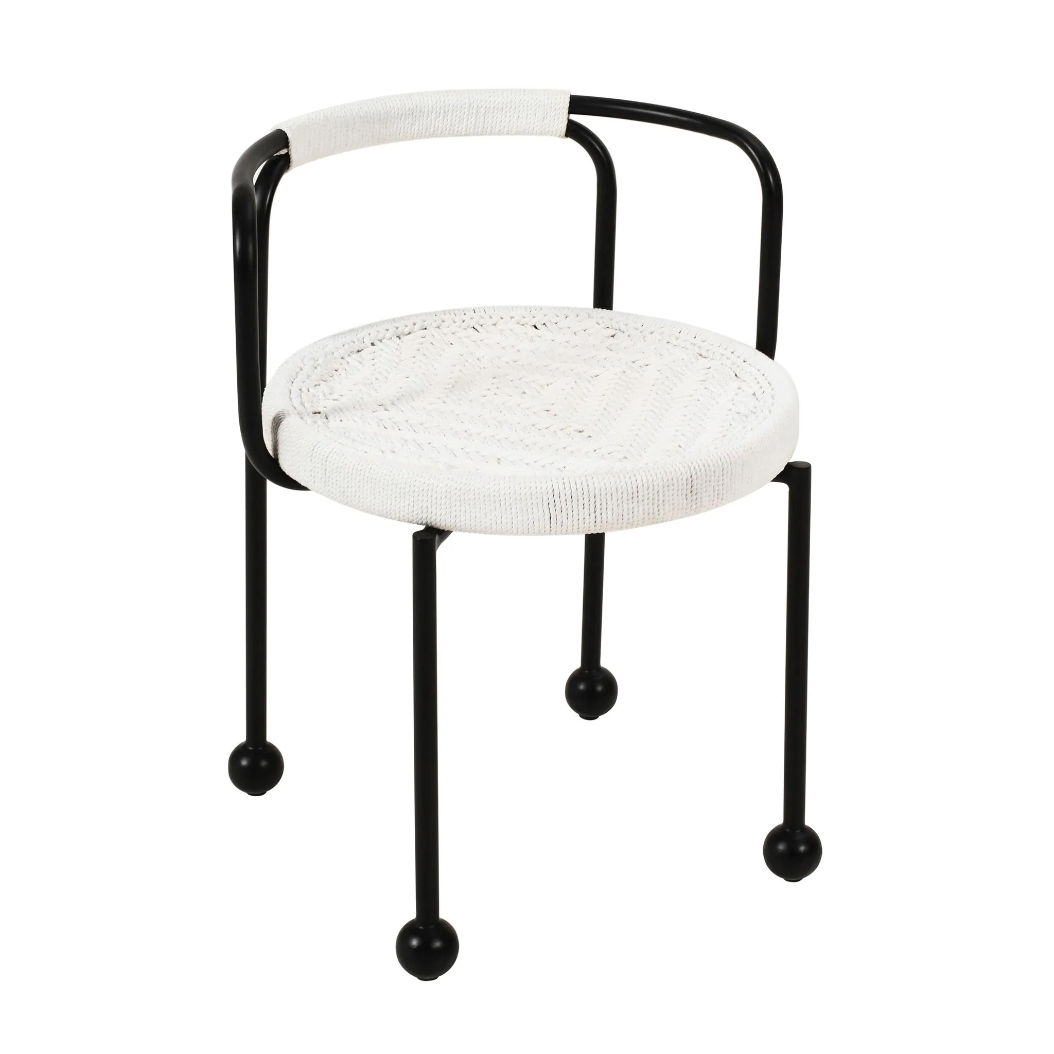 Pansy Cream Outdoor Dining Chair - Image 3