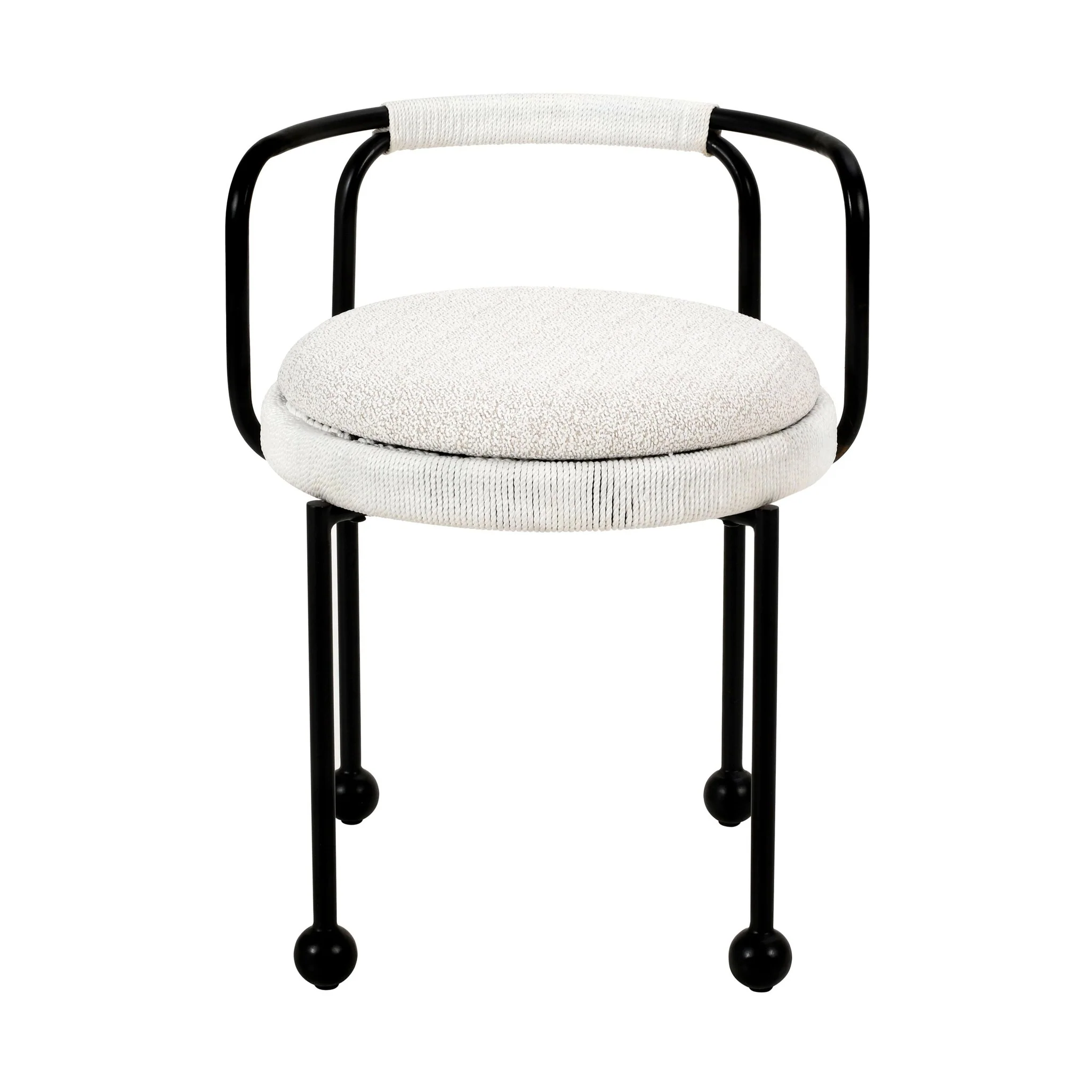Pansy Cream Outdoor Dining Chair - Image 4