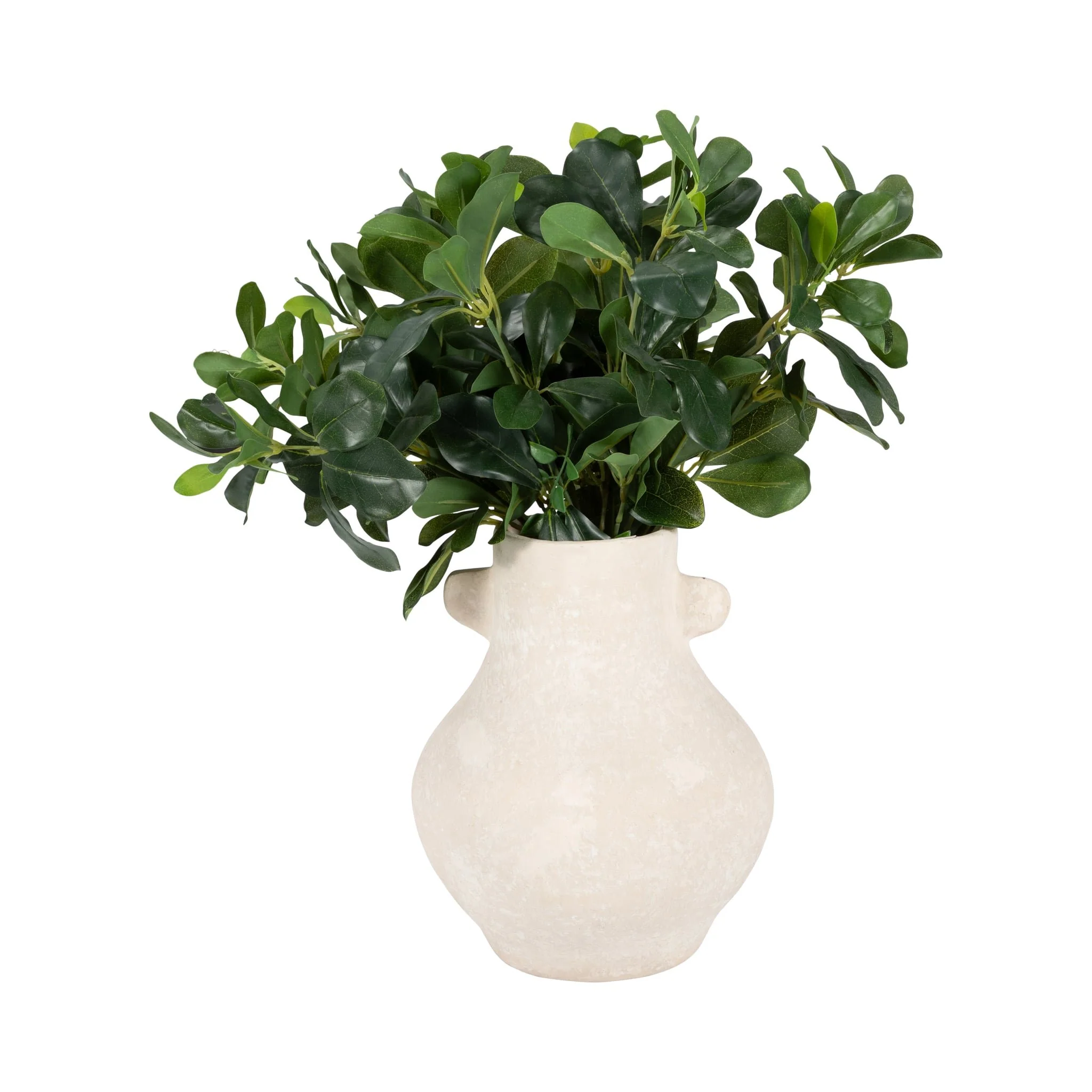 Paper Mache, 10" Eared Vase, Ivory - Image 3