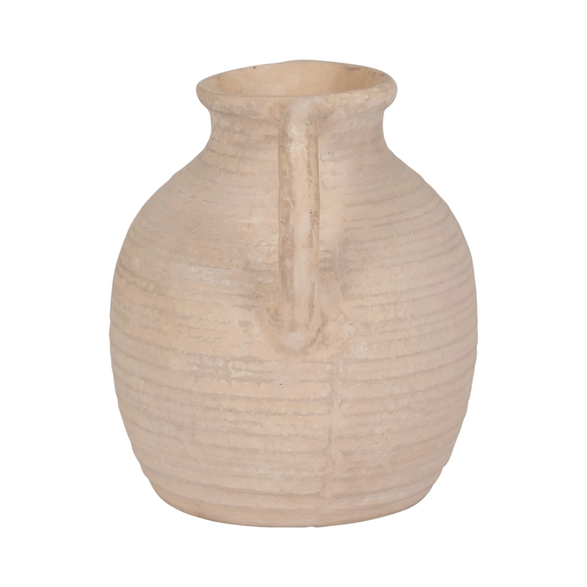 Paper Mache, 10" Pitcher, Ivory - Image 4