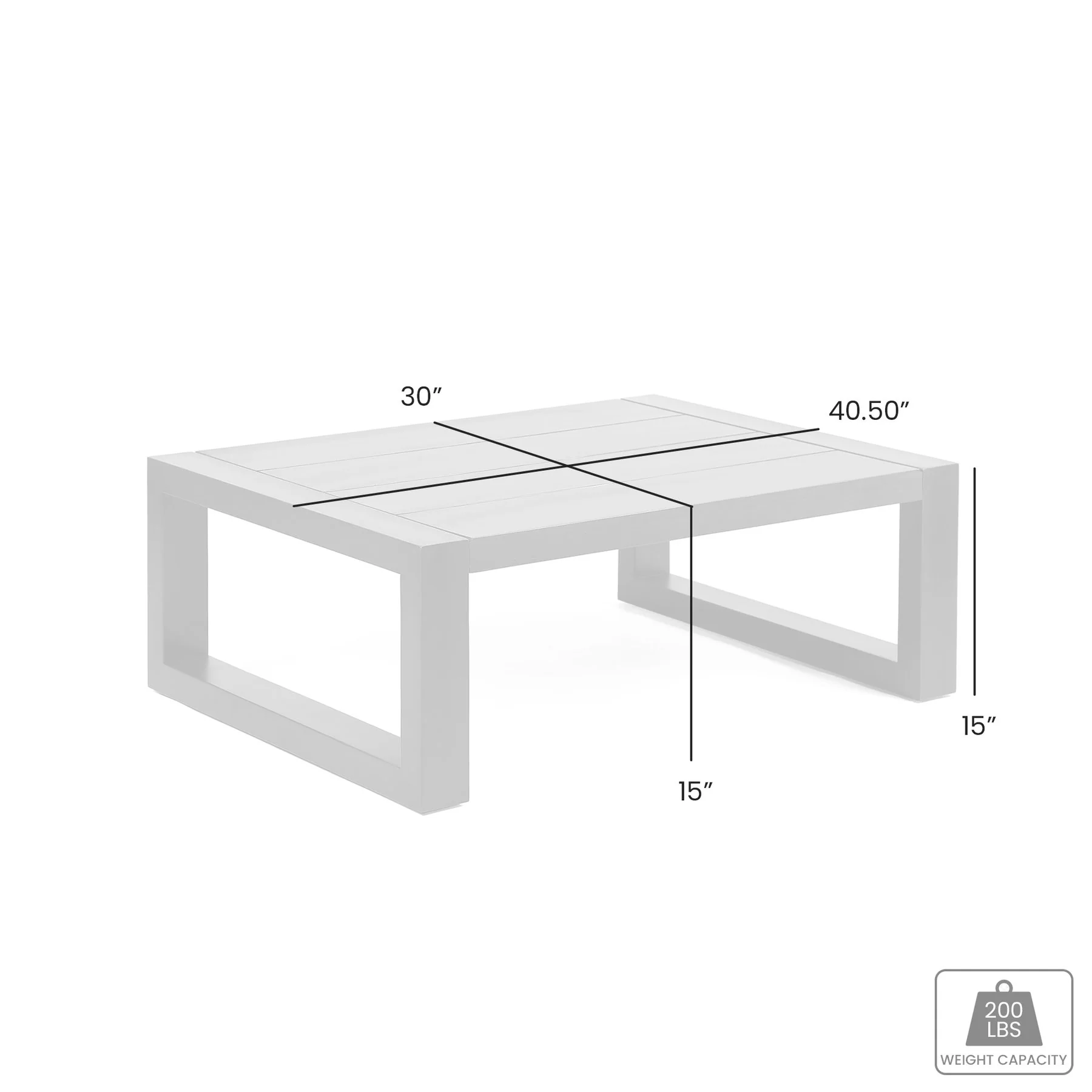 Paradise Outdoor Dark Eucalyptus Wood Coffee Table - Image 6
