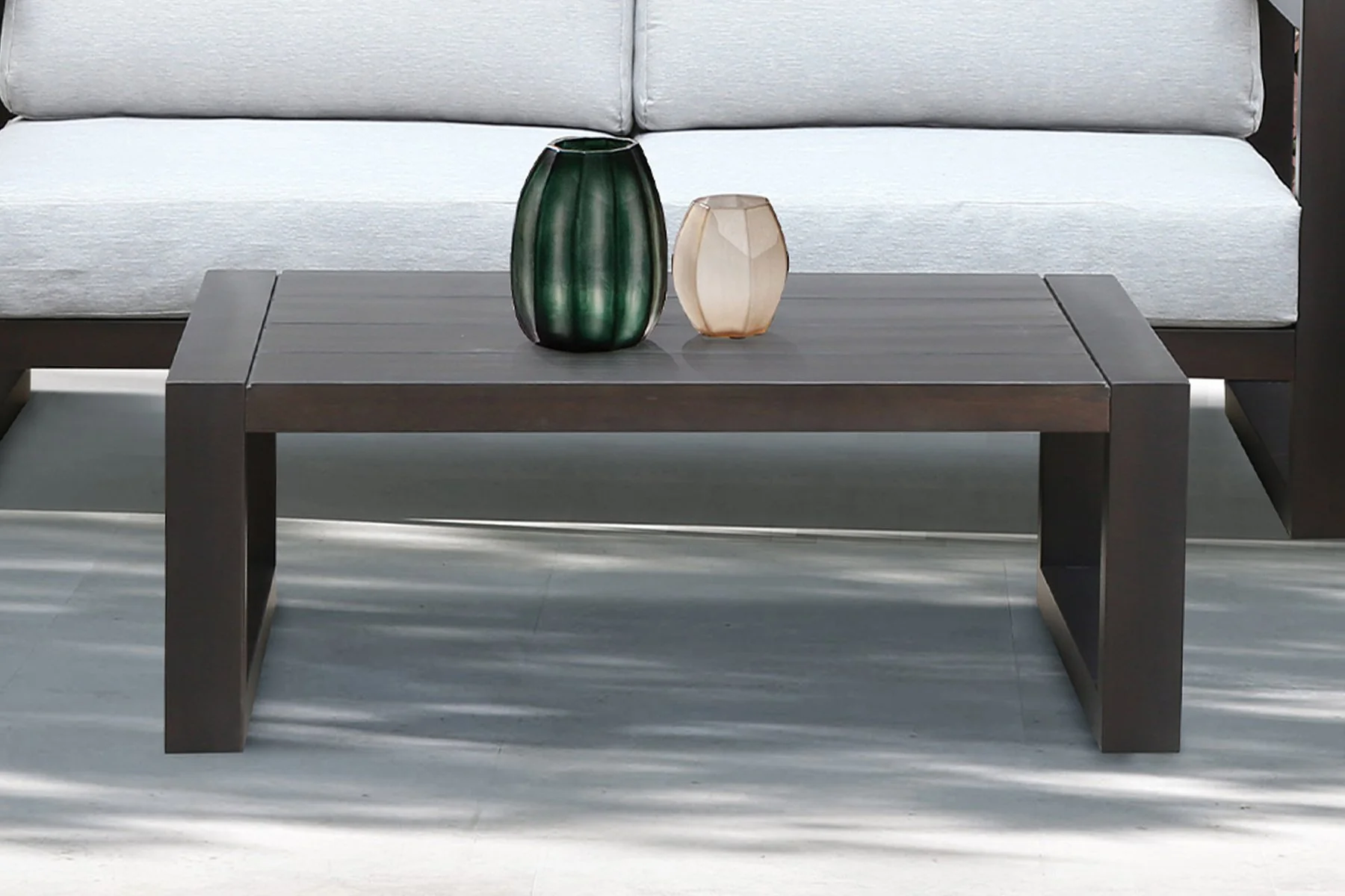 Paradise Outdoor Dark Eucalyptus Wood Coffee Table - Image 7