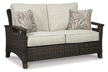 Paradise Trail Outdoor Loveseat, Lounge Chairs and Fire Pit Table - Image 9