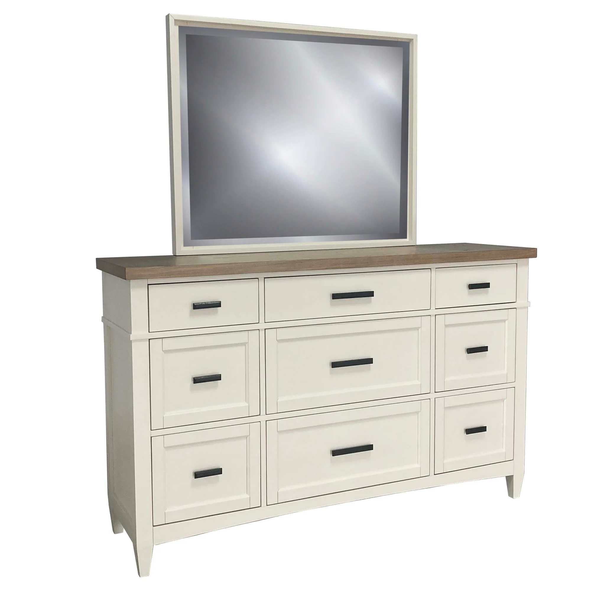Parker House Americana Modern Bedroom 9 Drawer Dresser and Mirror - Image 2