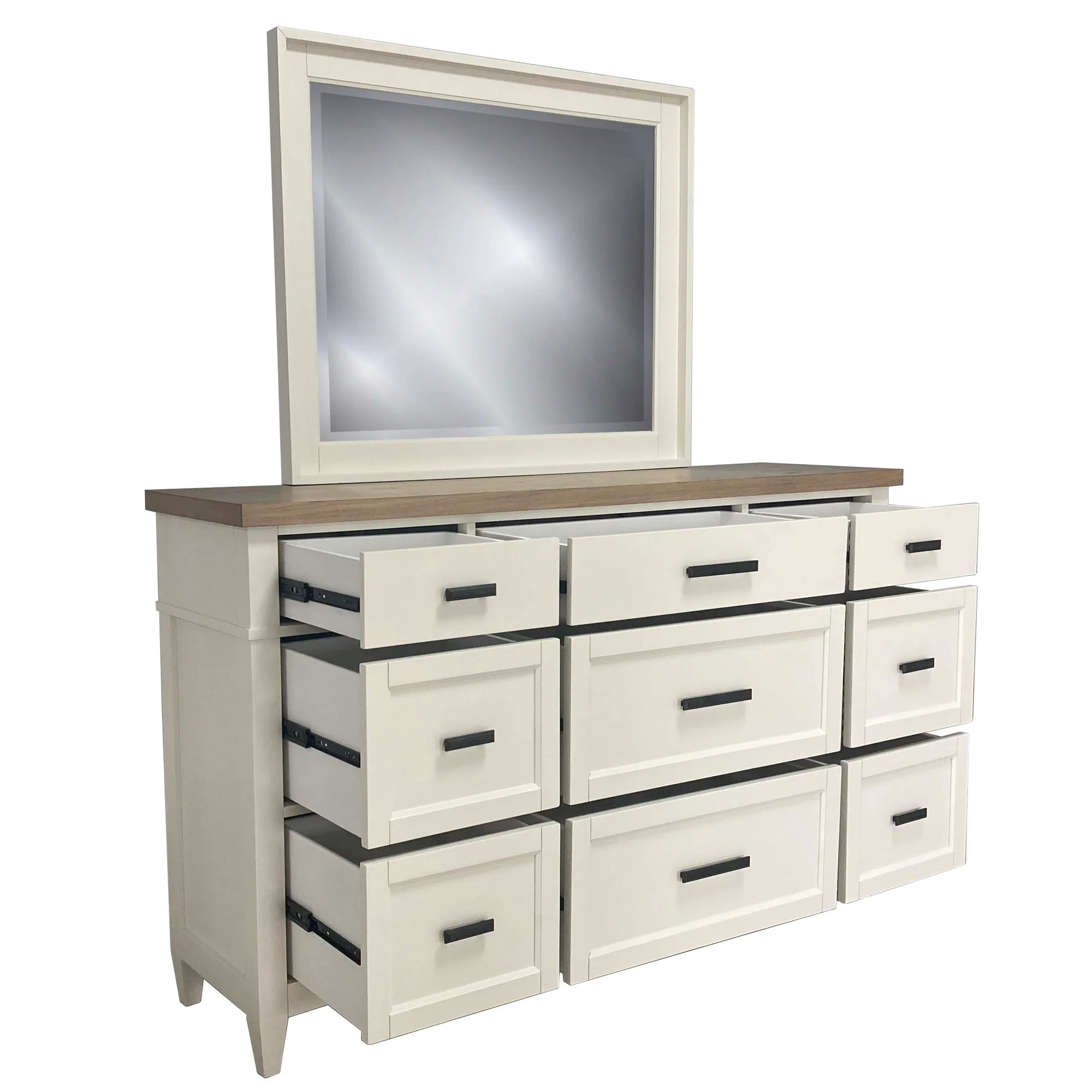 Parker House Americana Modern Bedroom 9 Drawer Dresser and Mirror - Image 3