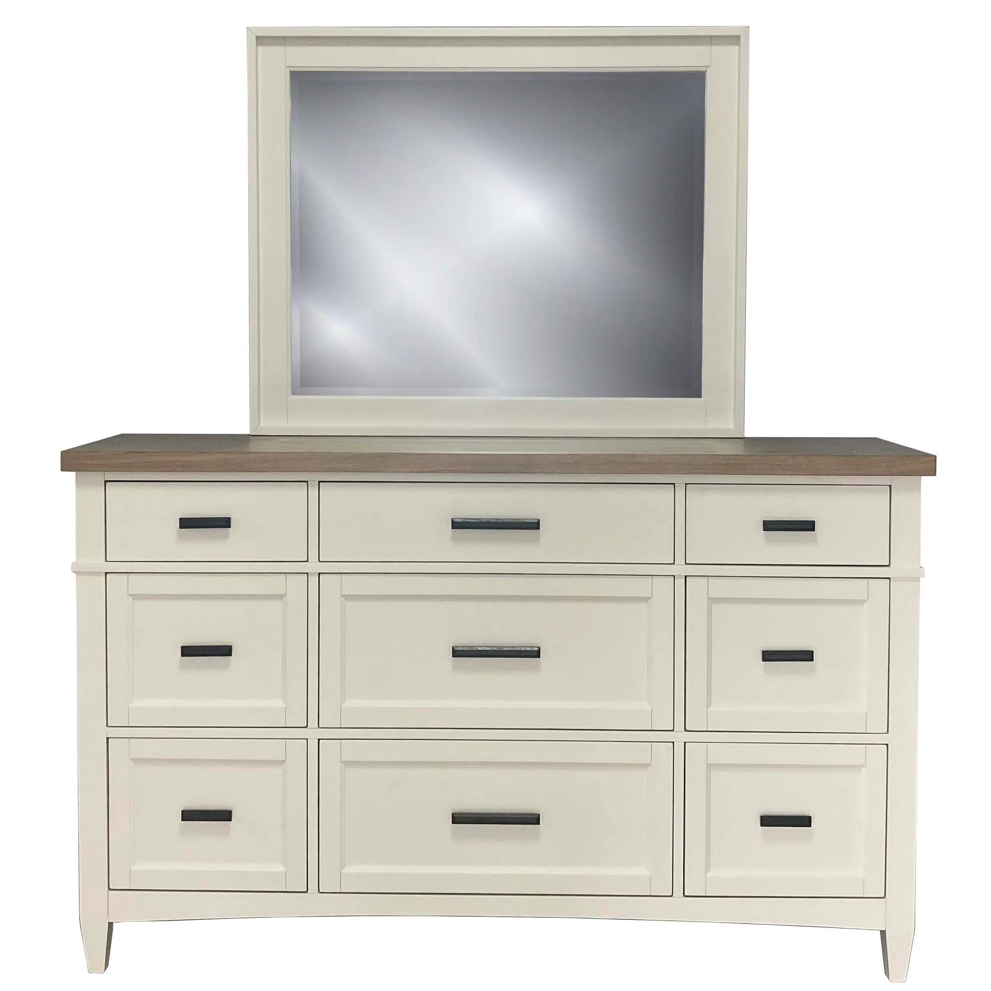 Parker House Americana Modern Bedroom 9 Drawer Dresser and Mirror - Image 4