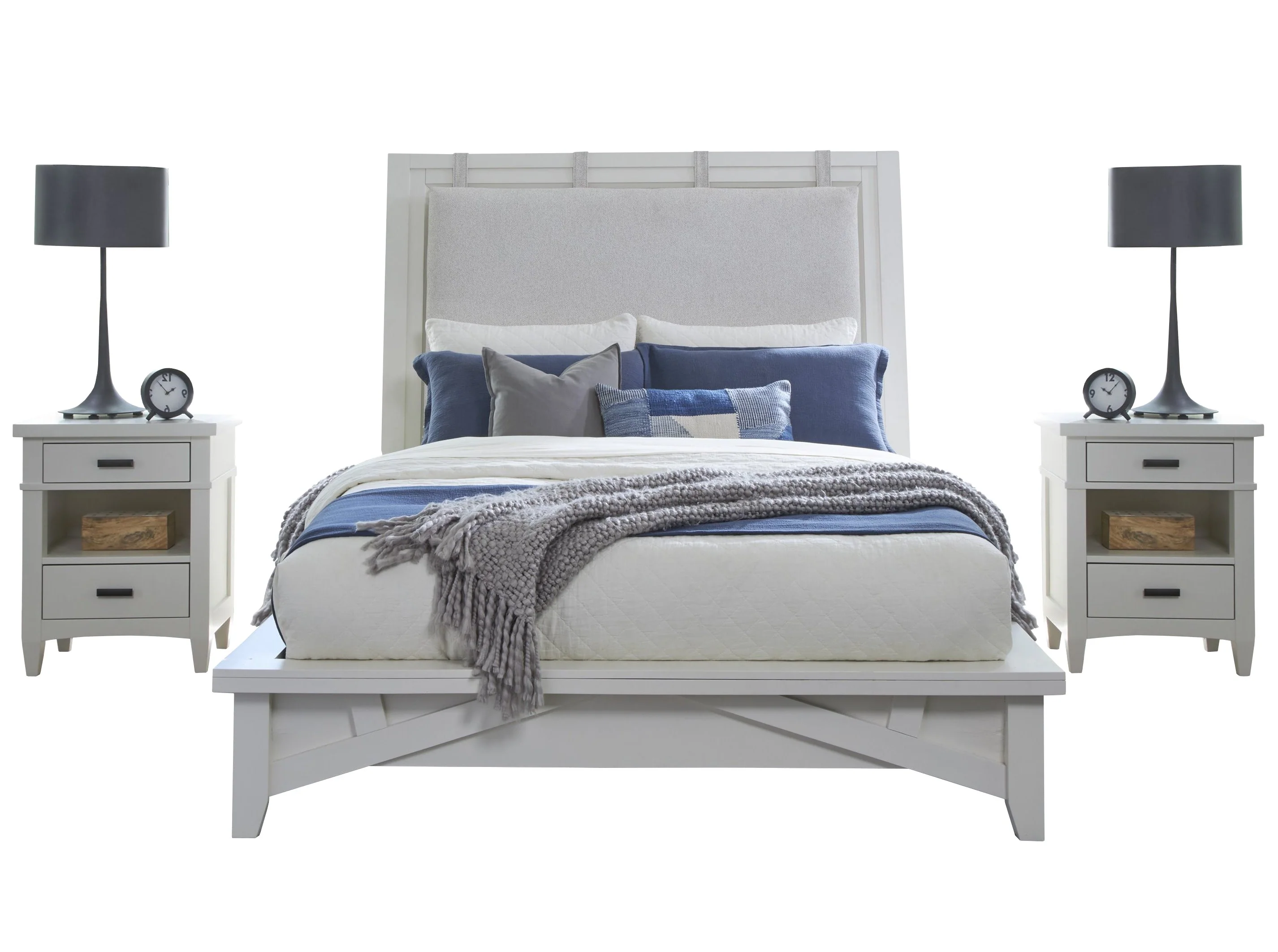 Parker House Americana Modern Bedroom King Platform Bed with 2 Nightstands - Image 2
