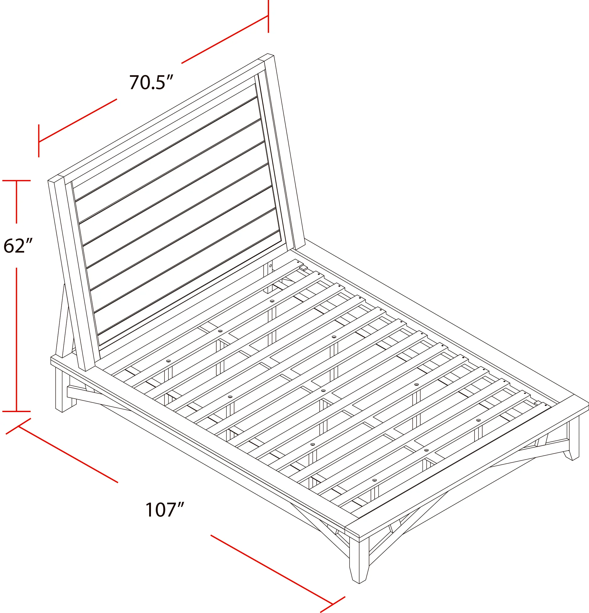 Parker House Americana Modern Bedroom Queen Platform Bed - Image 7
