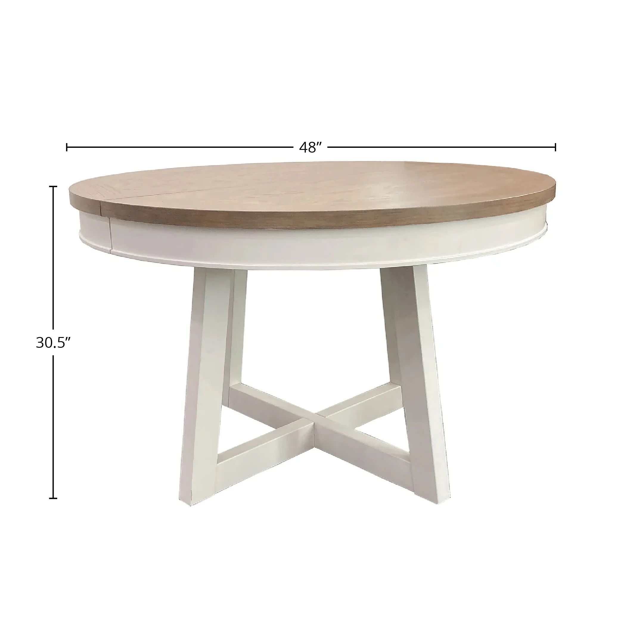 Parker House Americana Modern Dining 48-66" Round Dining Table and 4 Black Barrel Chairs - Image 9