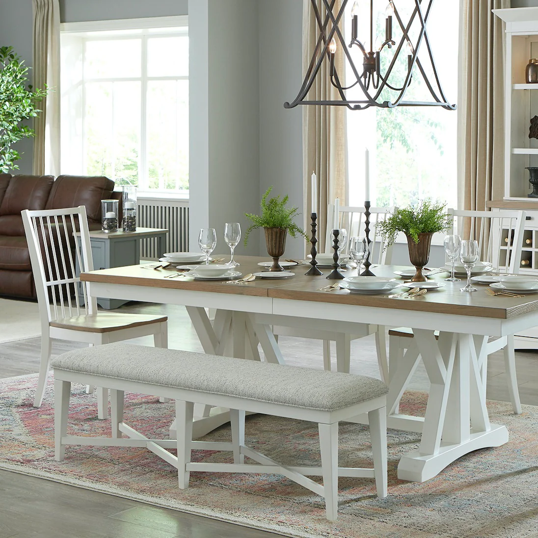 Parker House Americana Modern Dining 49 In. Upholstered Counter Bench - Image 3