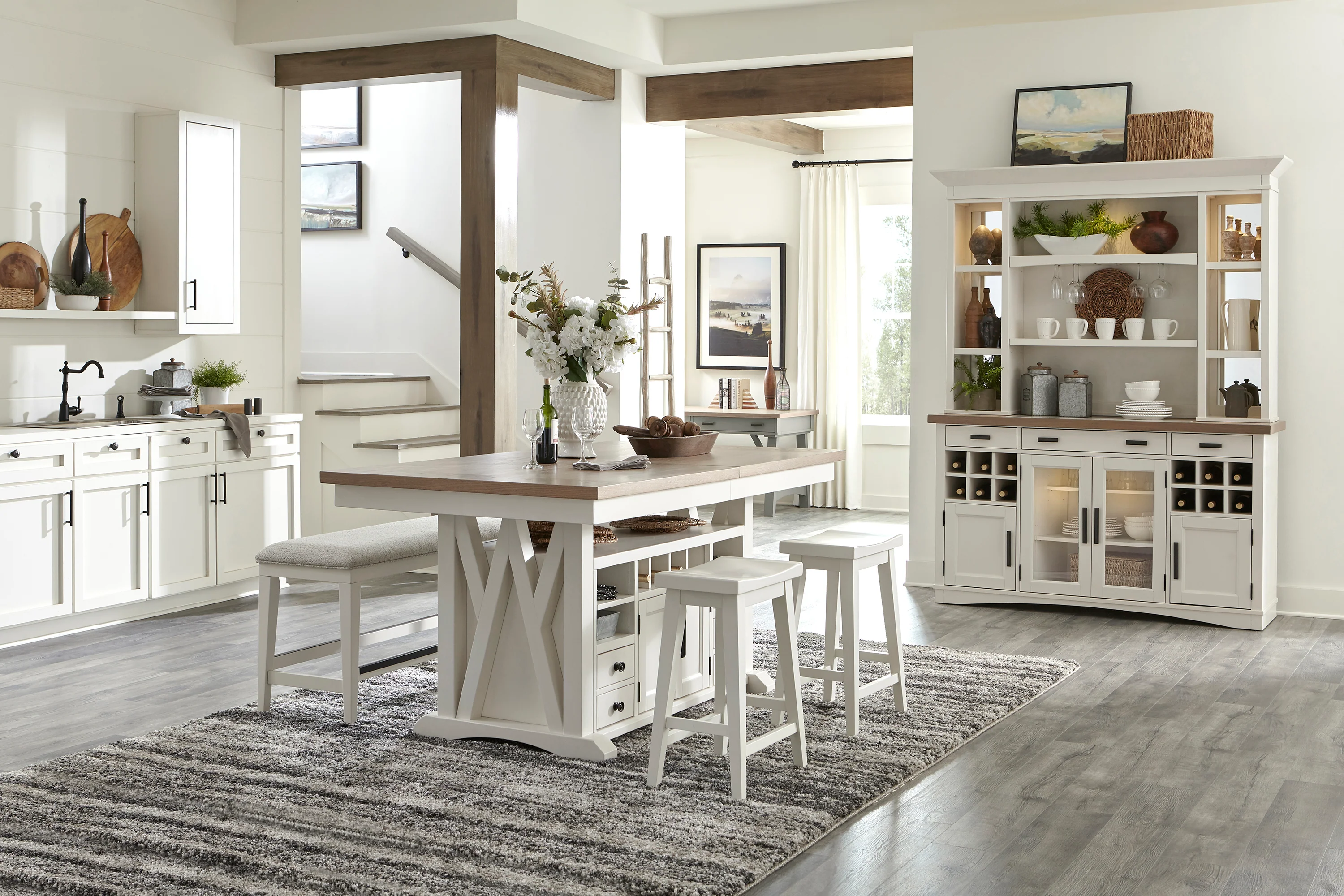 Parker House Americana Modern Dining 49 In. Upholstered Counter Bench - Image 5