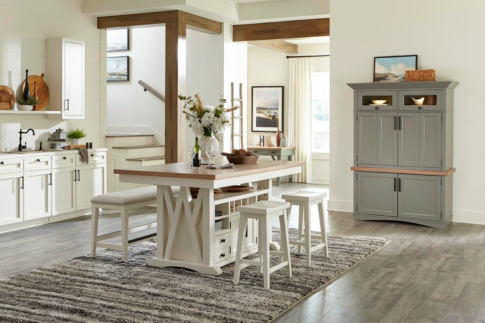 Parker House Americana Modern Dining 58 In. Upholstered Bench - Image 5