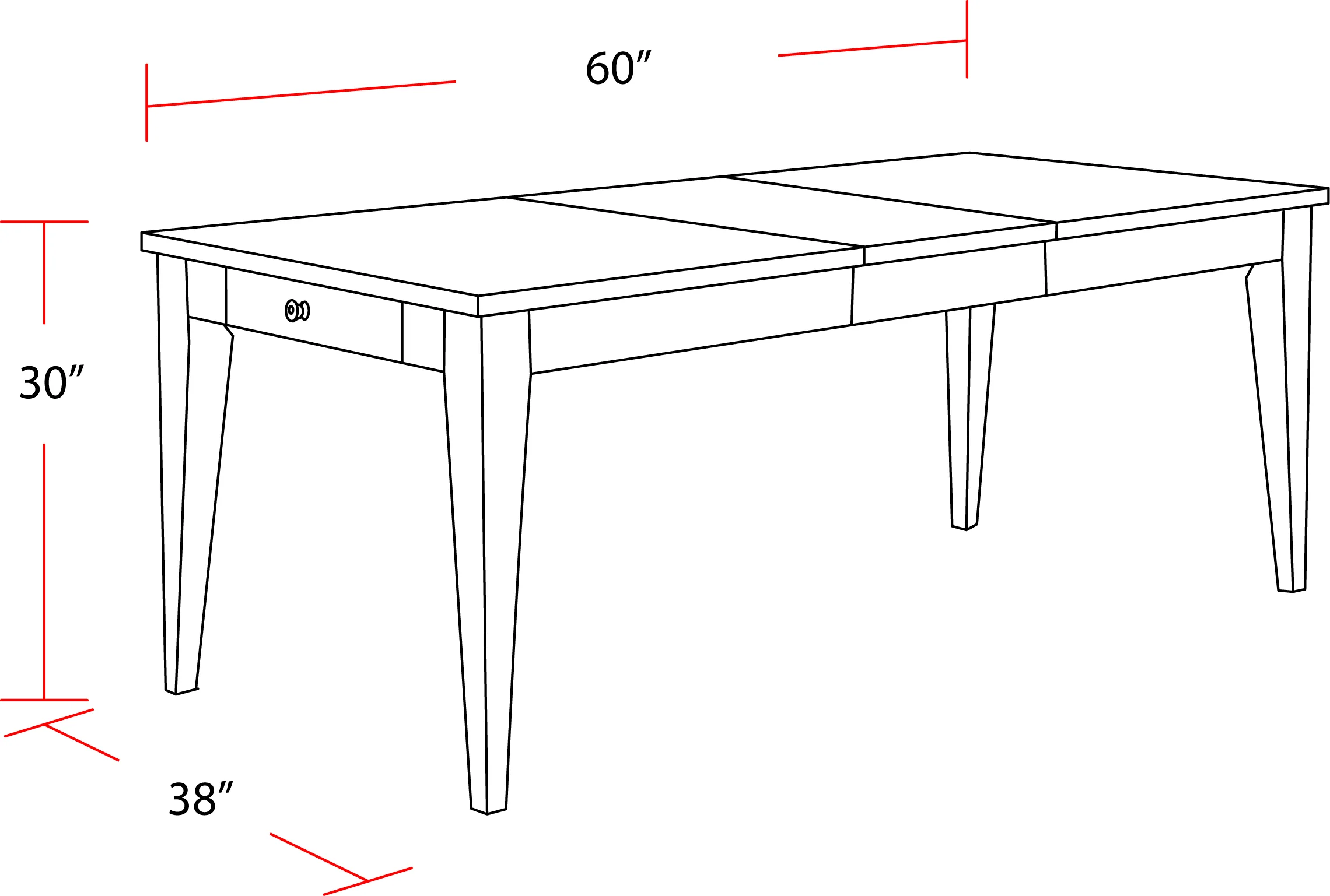 Parker House Americana Modern Dining 60 In. Rectangular Extendable Dining Table - Image 12