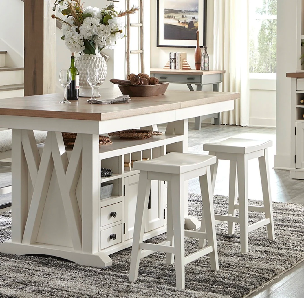 Parker House Americana Modern Dining 72 In. Island Counter-Height Extendable Dining Table - Image 10