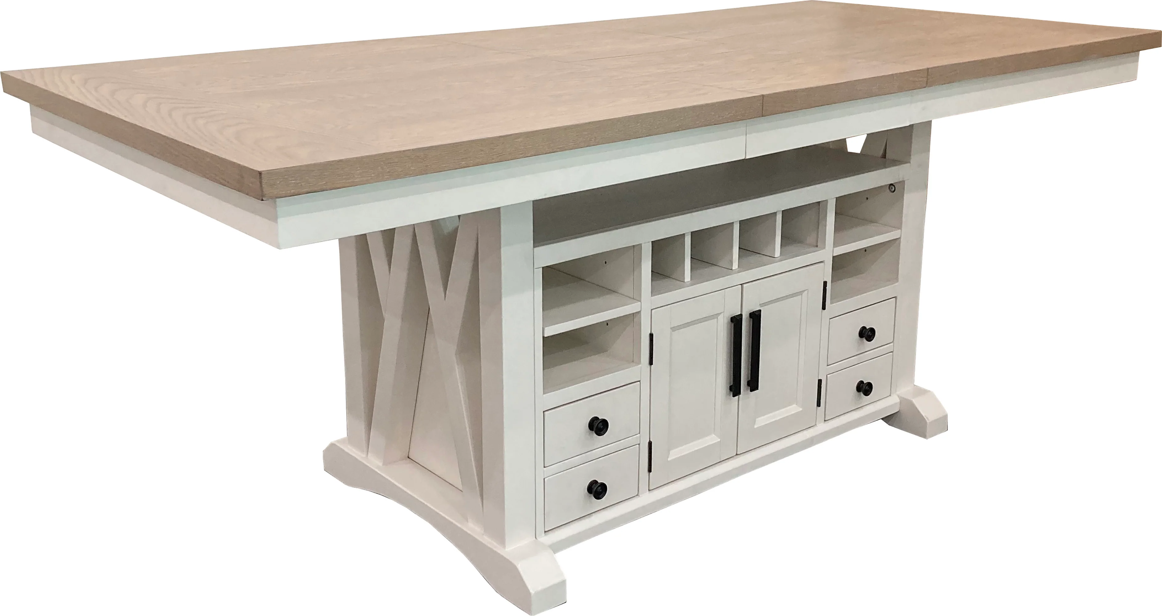 Parker House Americana Modern Dining 72 In. Island Counter-Height Extendable Dining Table - Image 11