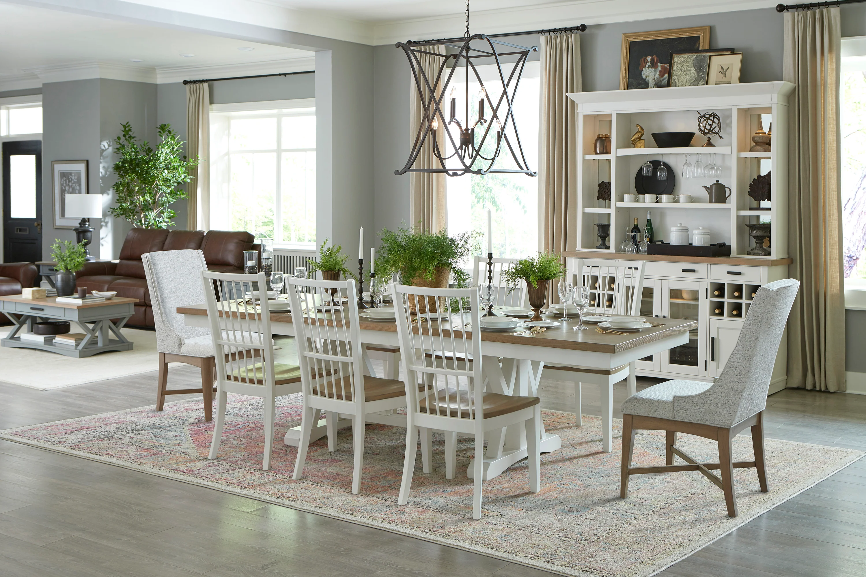 Parker House Americana Modern Dining 88 In. Trestle Extendable Dining Table - Image 5