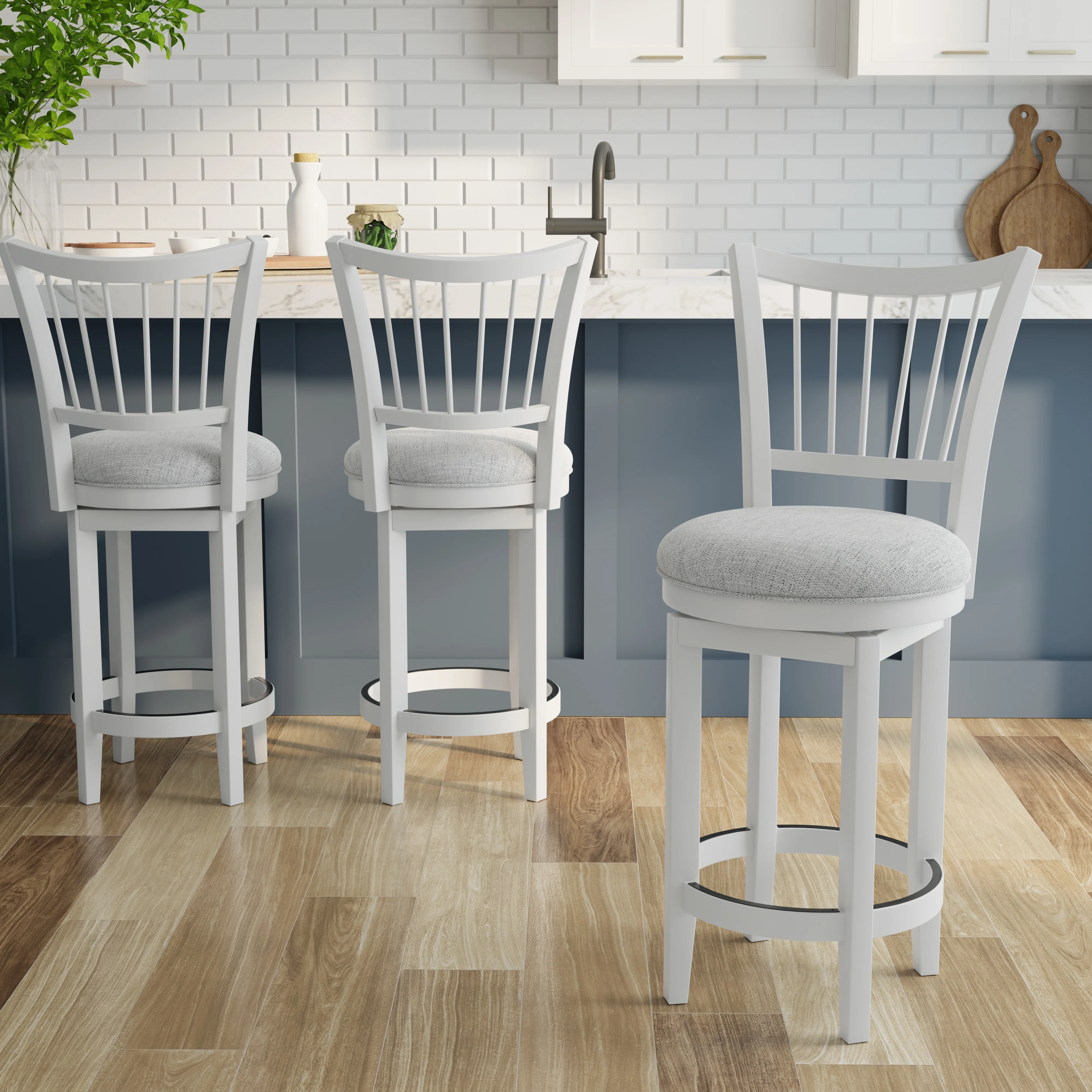 Parker House Americana Modern Dining Spindle Back Swivel Barstool - Image 5