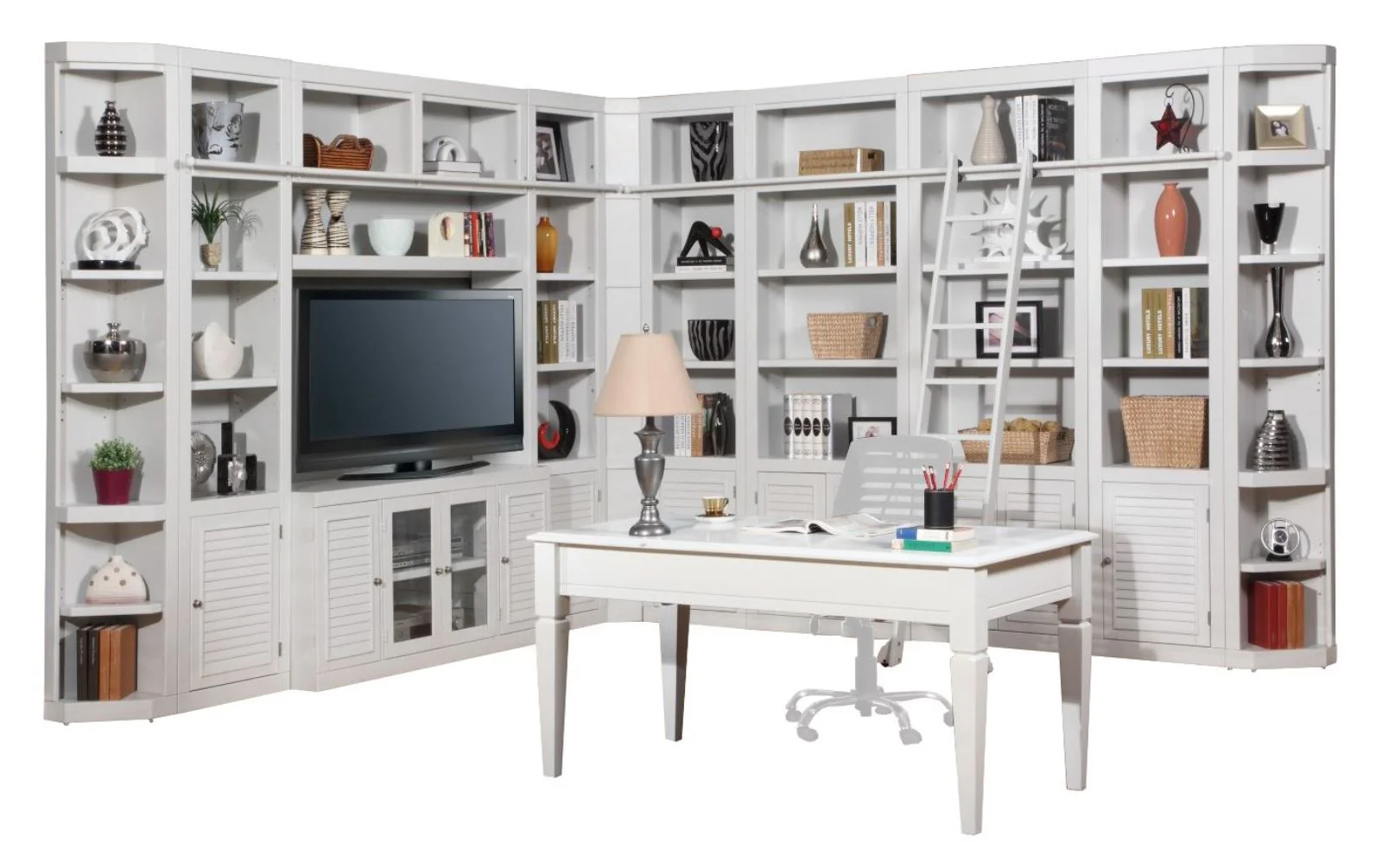 Parker House Boca 13 Piece L Shape Entertainment Wall With Desk - Image 2