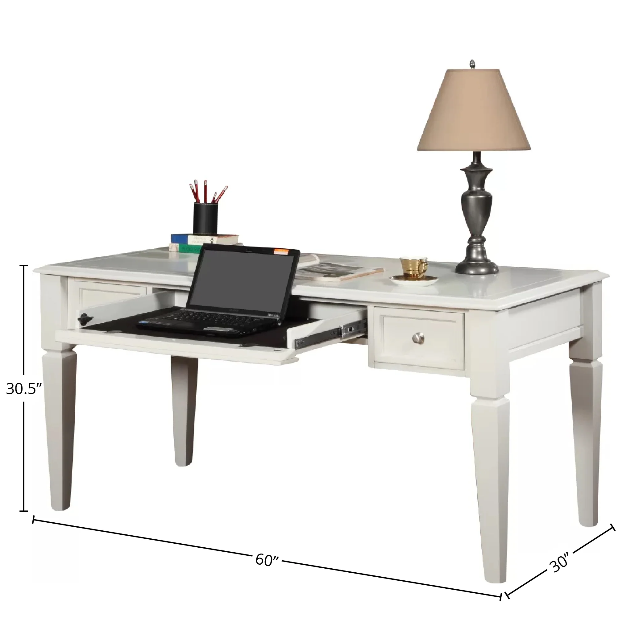 Parker House Boca 13 Piece L Shape Entertainment Wall With Desk - Image 9