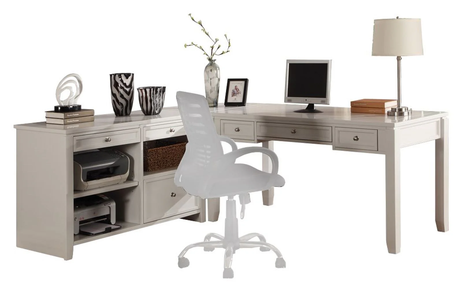 Parker House Boca L Shape Desk with Credenza - Image 2
