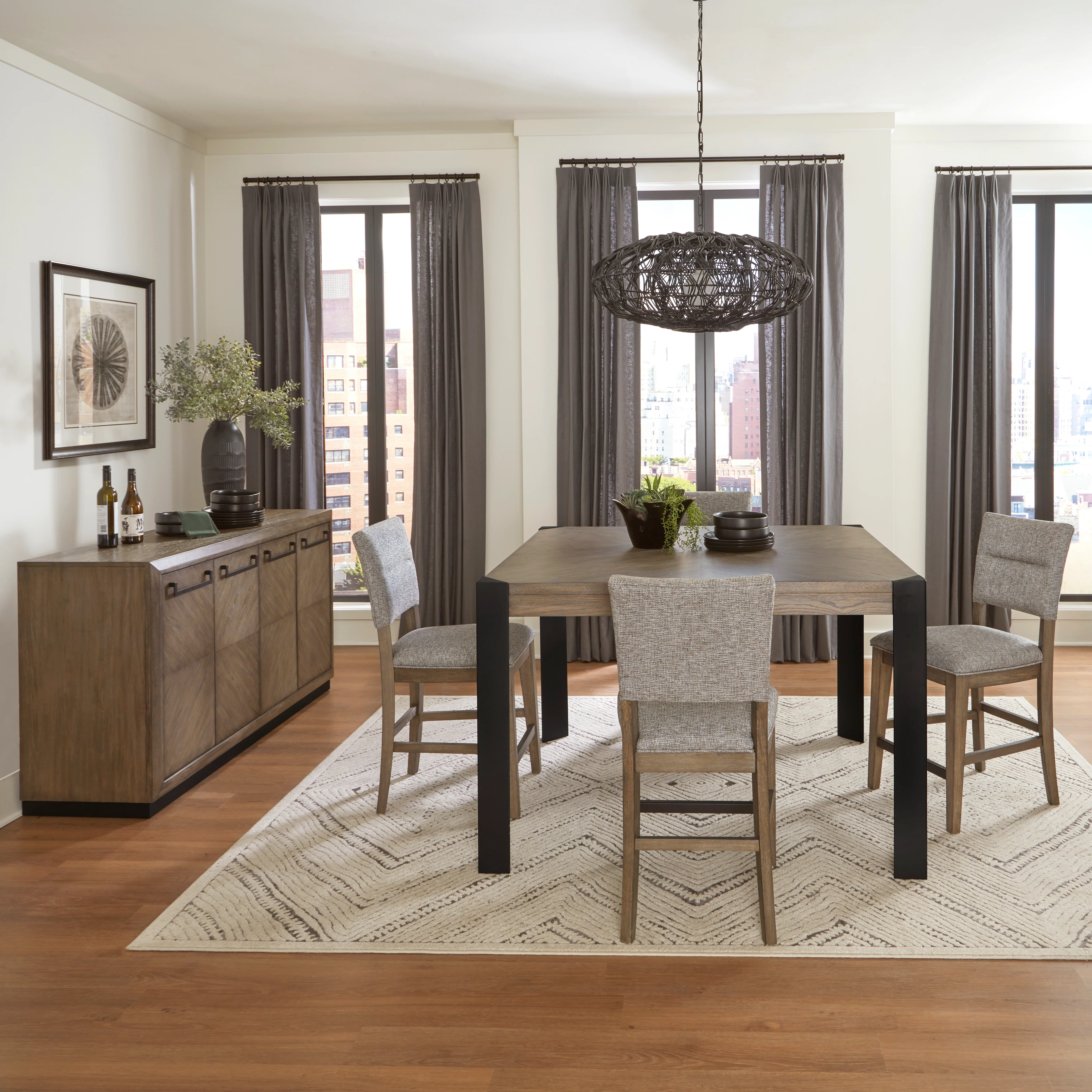 Parker House Cedar Fork - Dining 54 in. Square Counter Height Table - Image 3