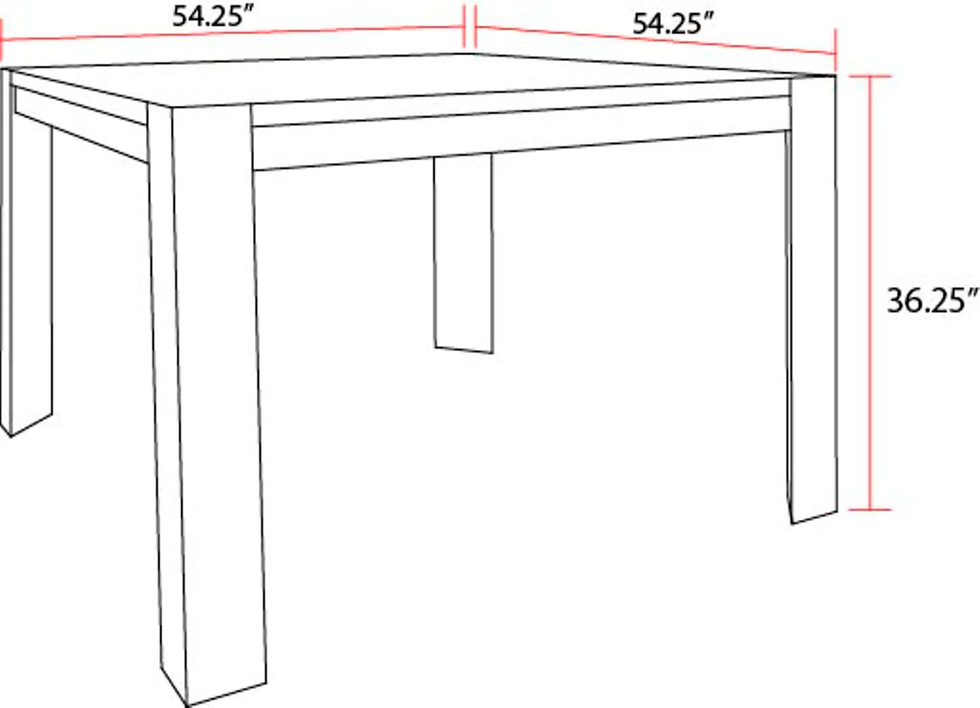 Parker House Cedar Fork - Dining 54 in. Square Counter Table with 4 counter stools - Image 5