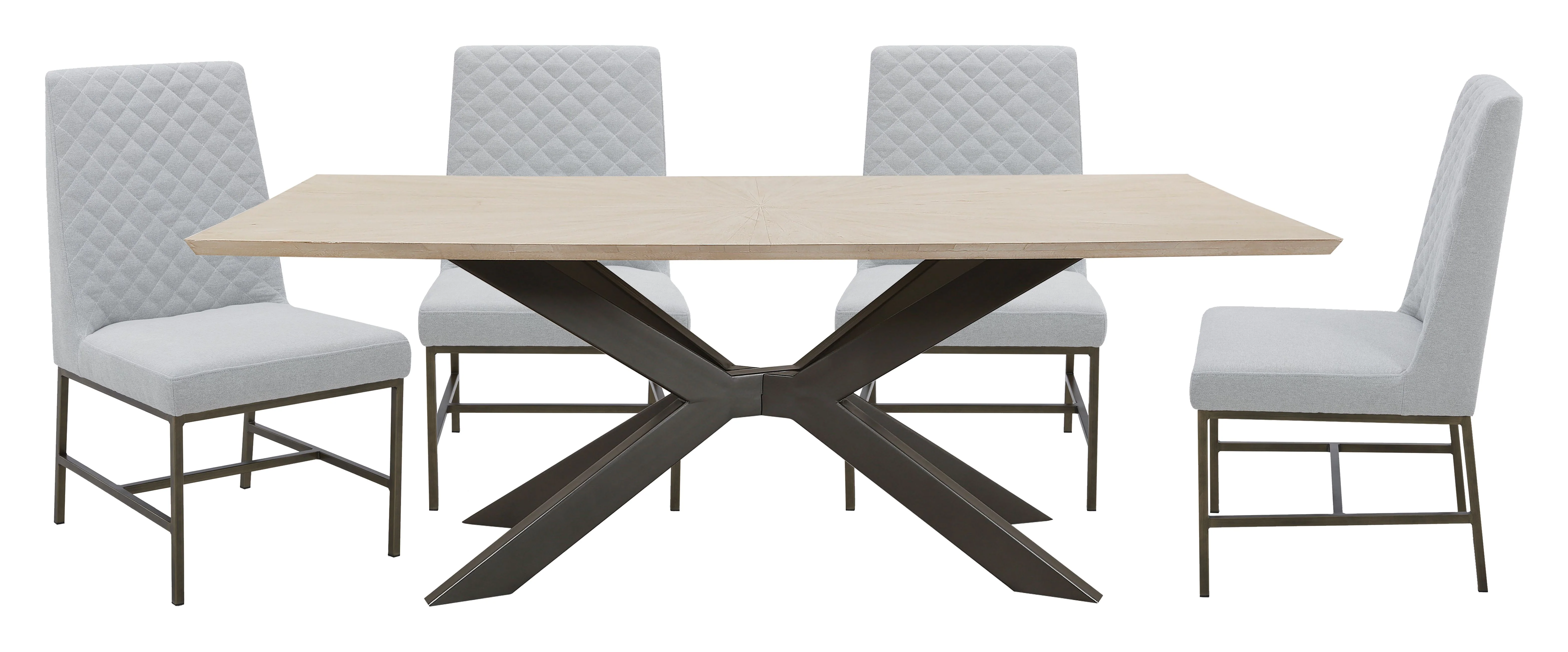 Parker House Crossings - Monaco Dining 86 In. Rectangular Dining Table With 4 Upholstered Chairs - DMON-5PC-86REC-DDIA-ELLN - Image 2