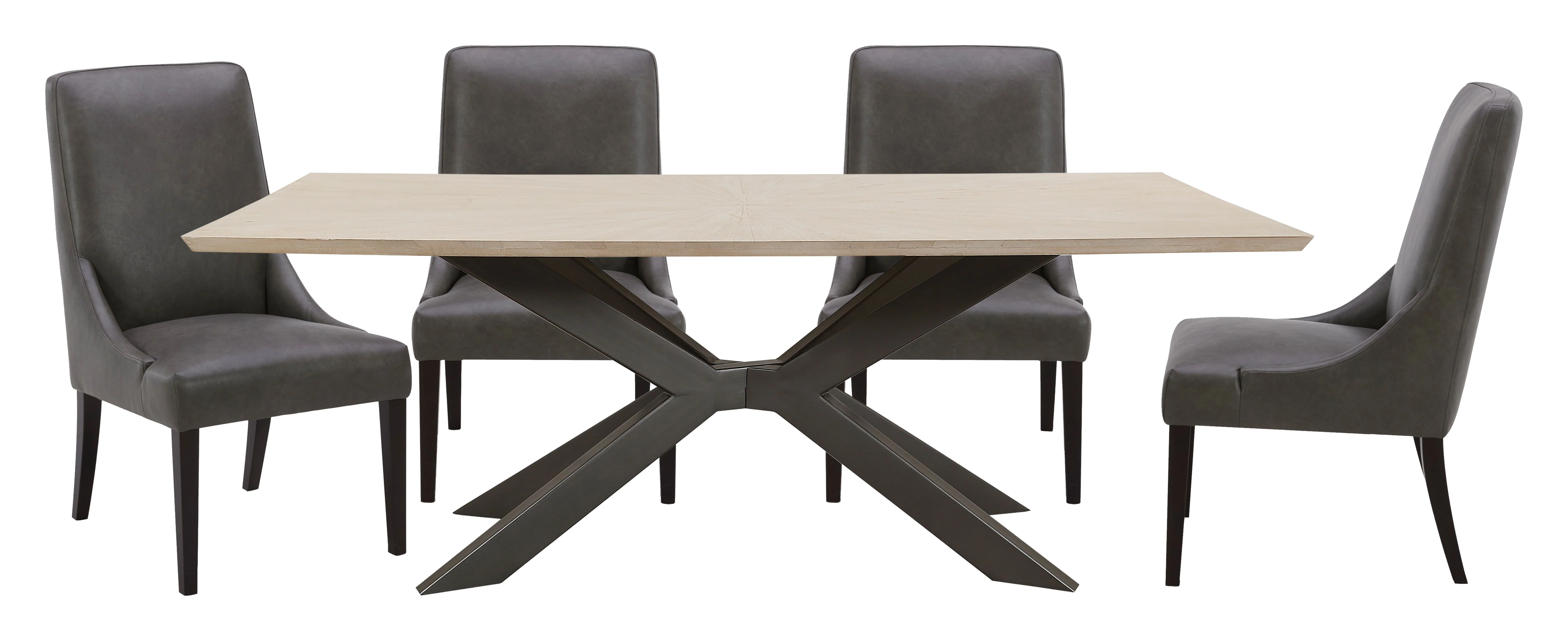 Parker House Crossings - Monaco Dining 86 In. Rectangular Dining Table With 4 Upholstered Chairs - DMON-5PC-86REC-DSIE-CPSL - Image 2