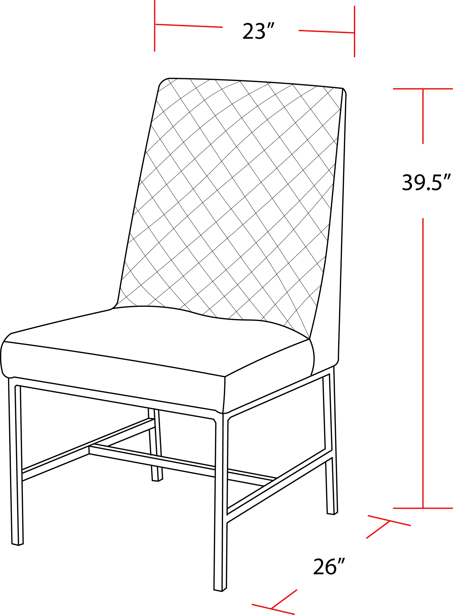 Parker House Diamond - Elise Linen Dining Chair (2/CTN Sold in pairs) - Image 7
