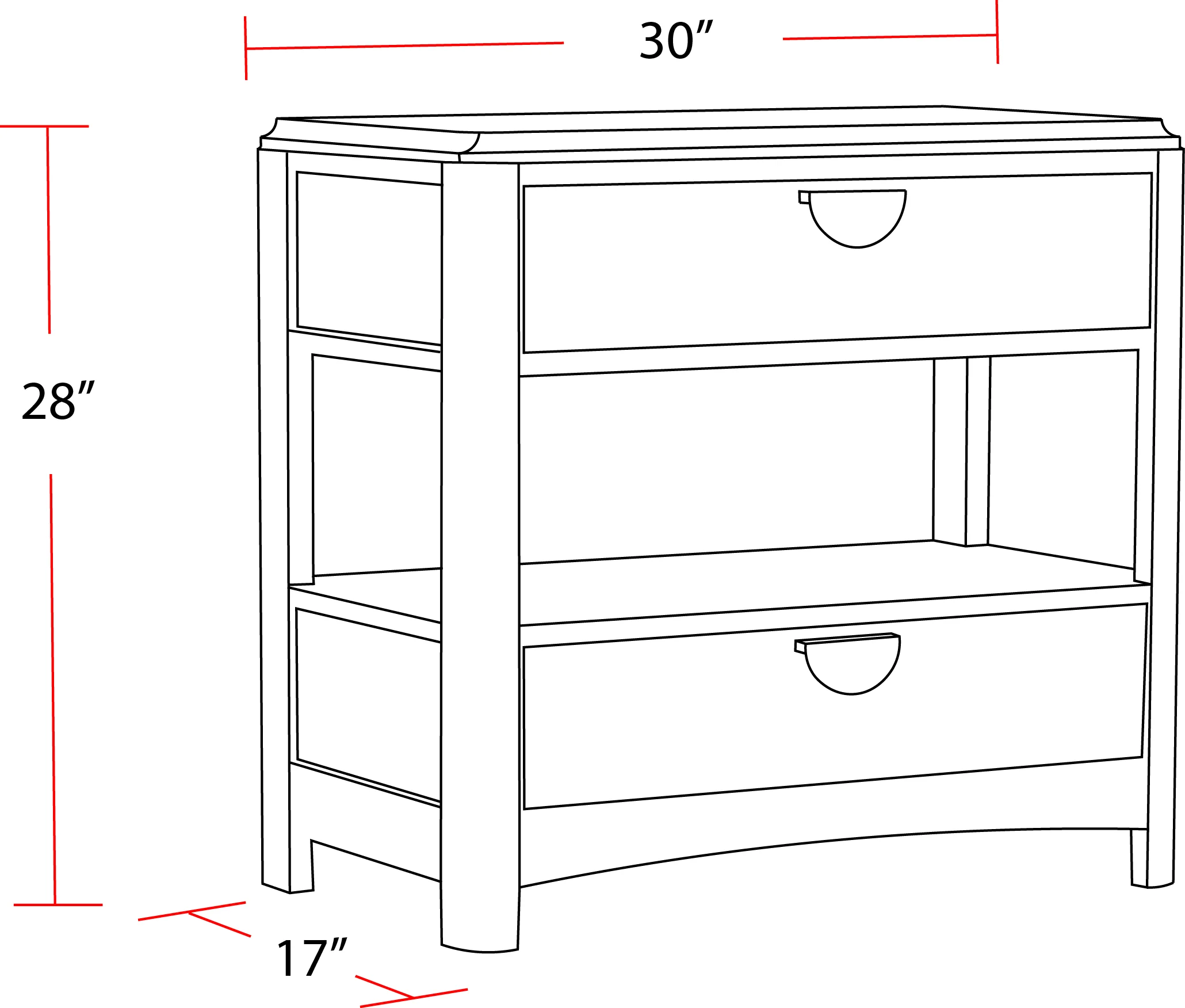 Parker House Escape - Bedroom 2 Drawer Nightstand - Image 11