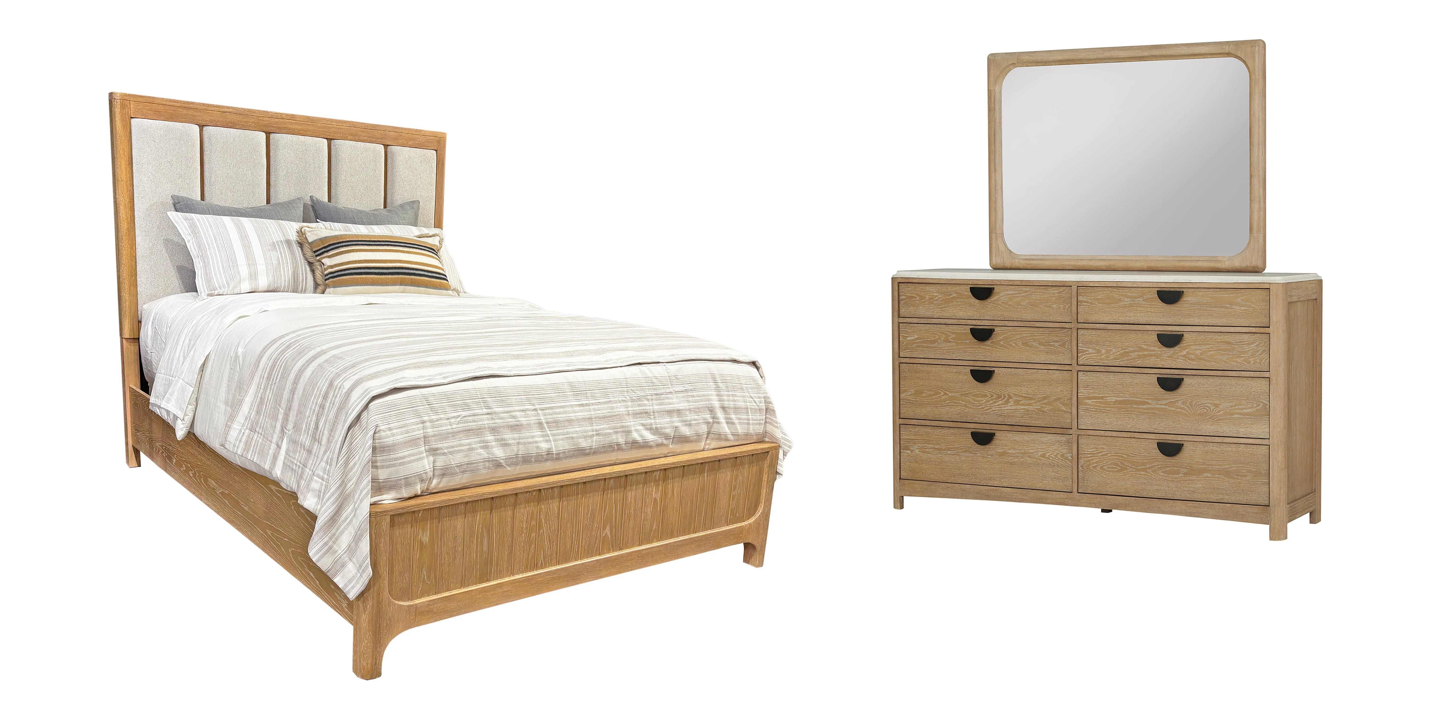 Parker House Escape - Bedroom King Panel Bed with Dresser and Mirror - Image 2