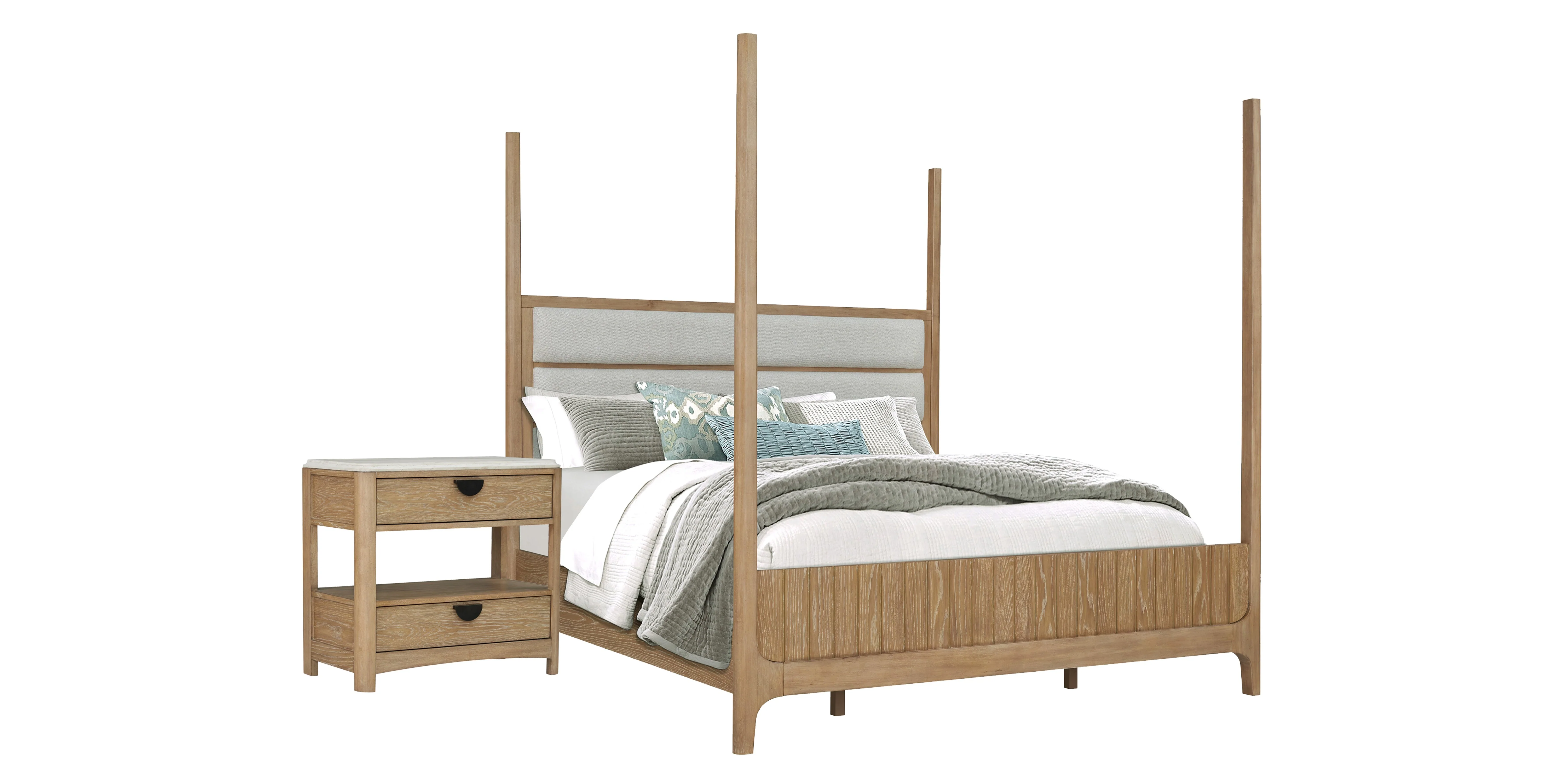 Parker House Escape - Bedroom Queen 5/0 Poster Bed & Nightstand - Image 2