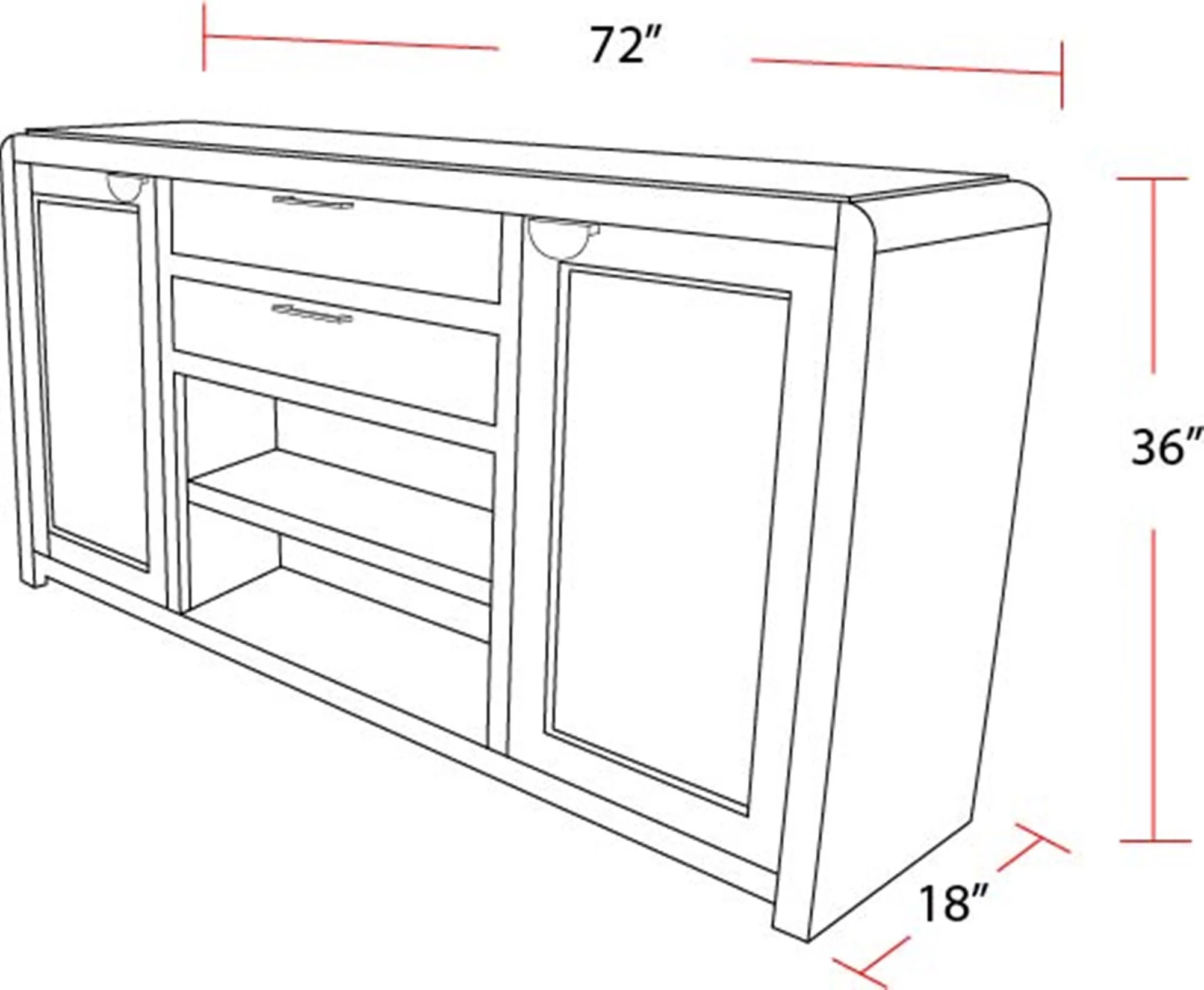 Parker House Escape - Dining 72 In. Buffet Server with Stone Top - Image 9