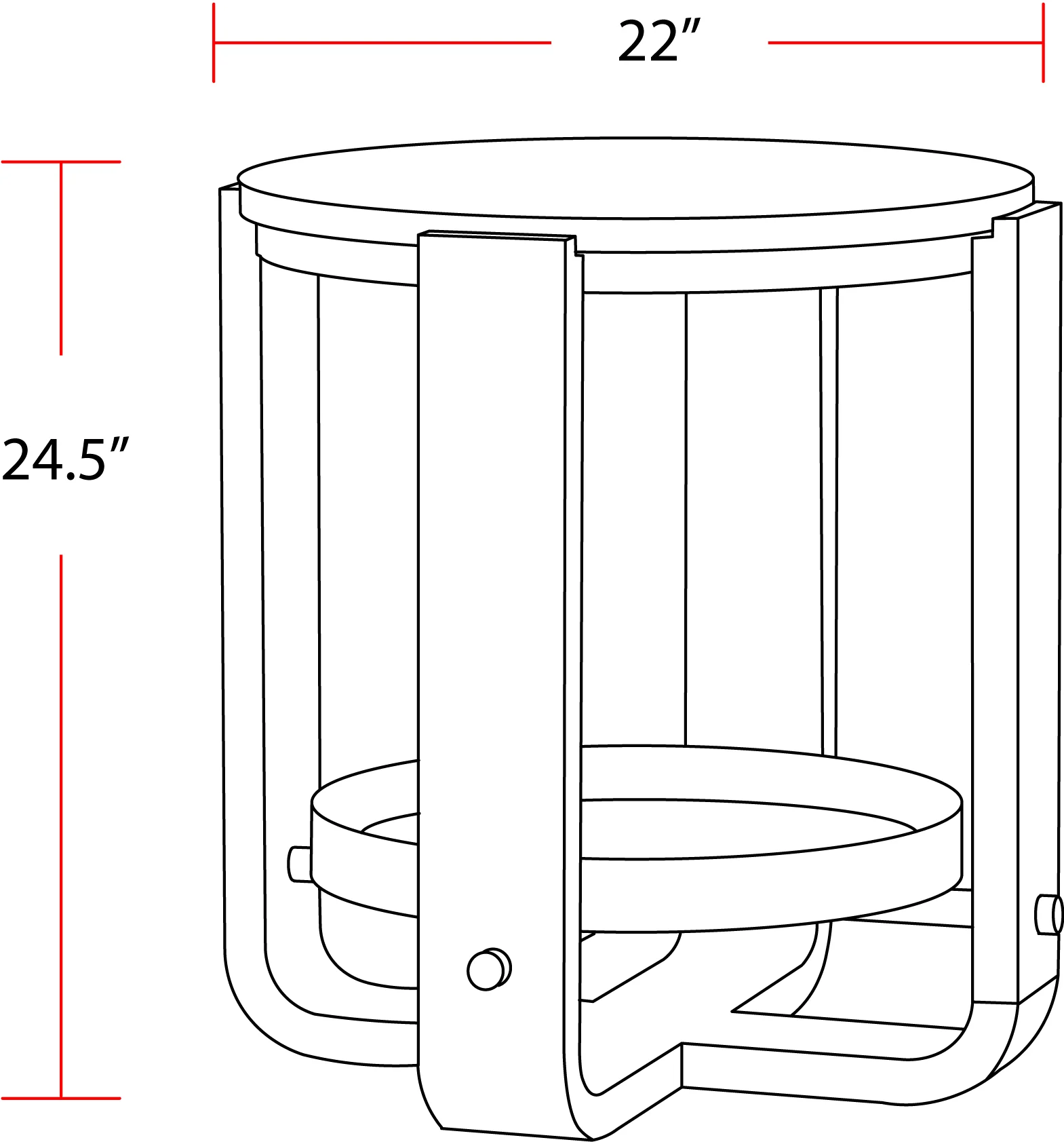 Parker House Escape Round End Table with Shelf - Image 9