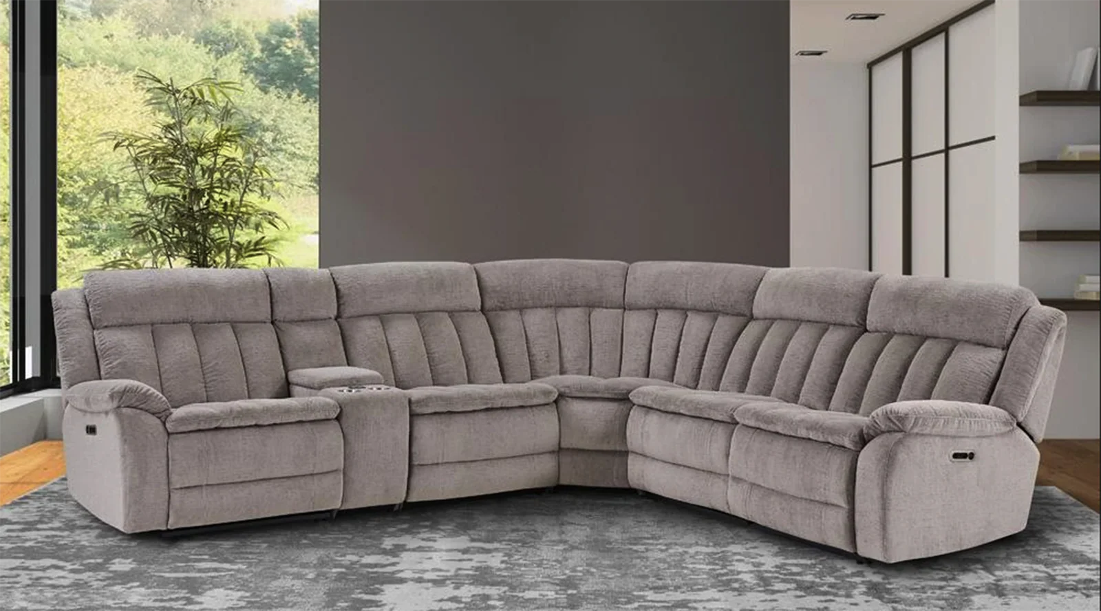 Parker House Furniture Cuddler Armless Recliner in Laurel Dove - Image 4