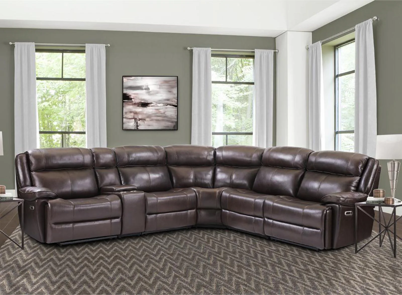 Parker House Furniture Eclipse Armless Chair in Florence Brown - Image 4