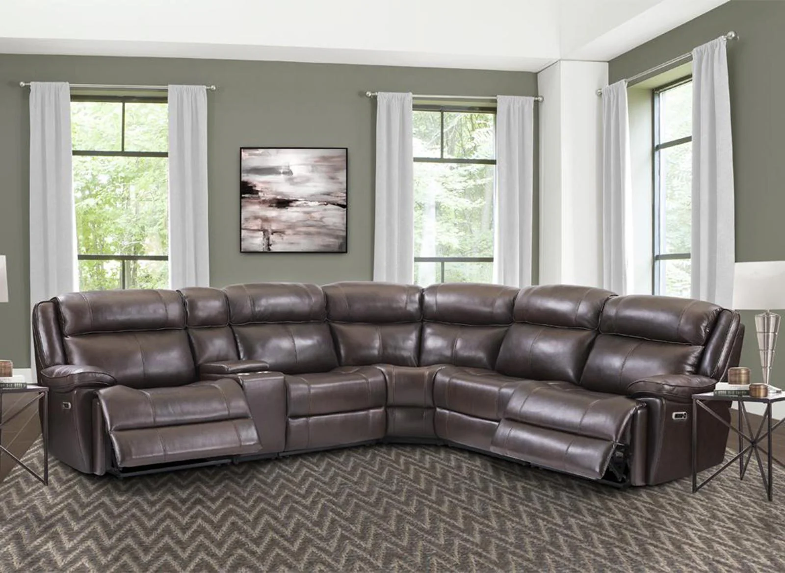 Parker House Furniture Eclipse Armless Chair in Florence Brown - Image 5