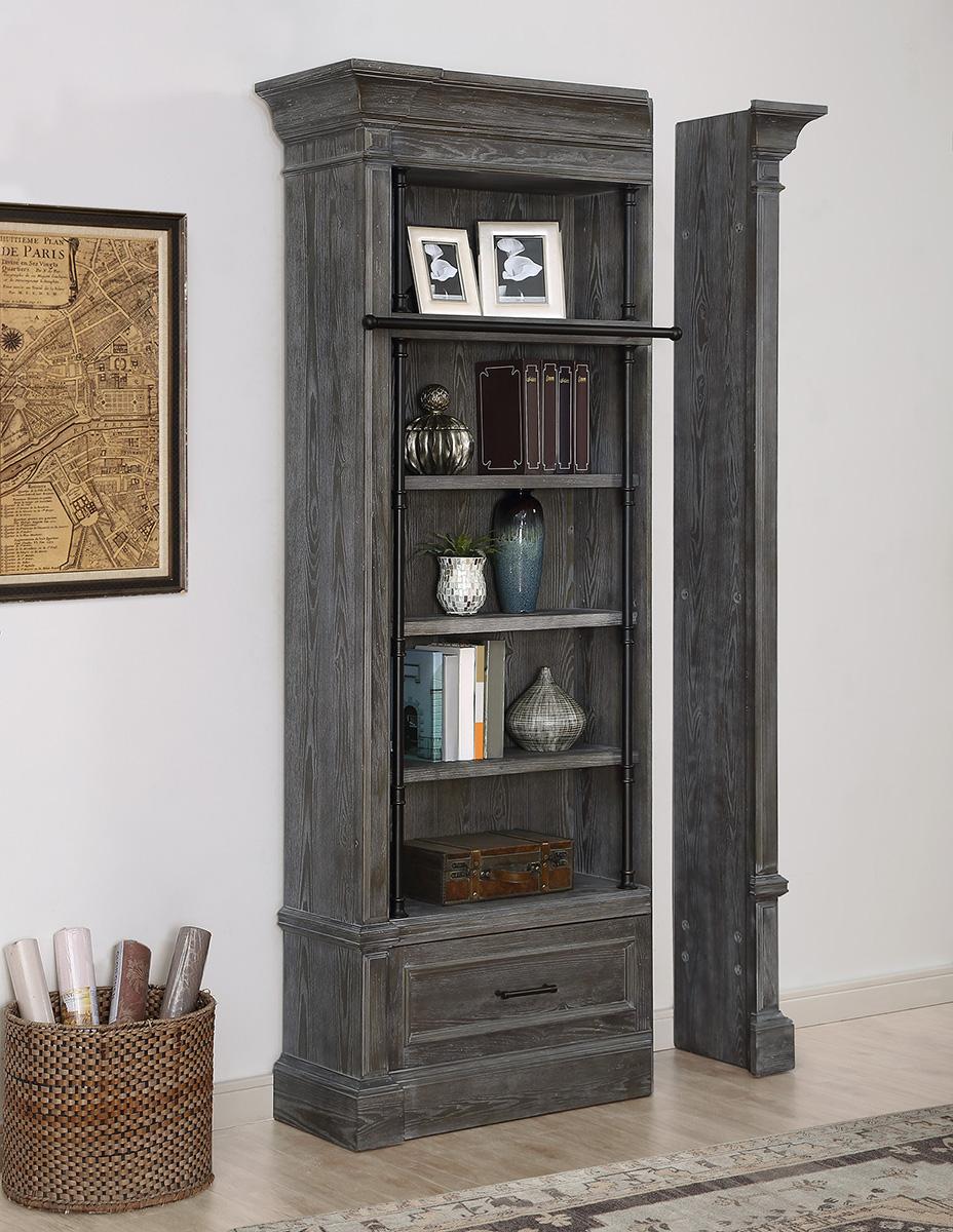 Parker House Gramercy Park Museum Bookcase in Vintage Burnished Smoke - Image 3