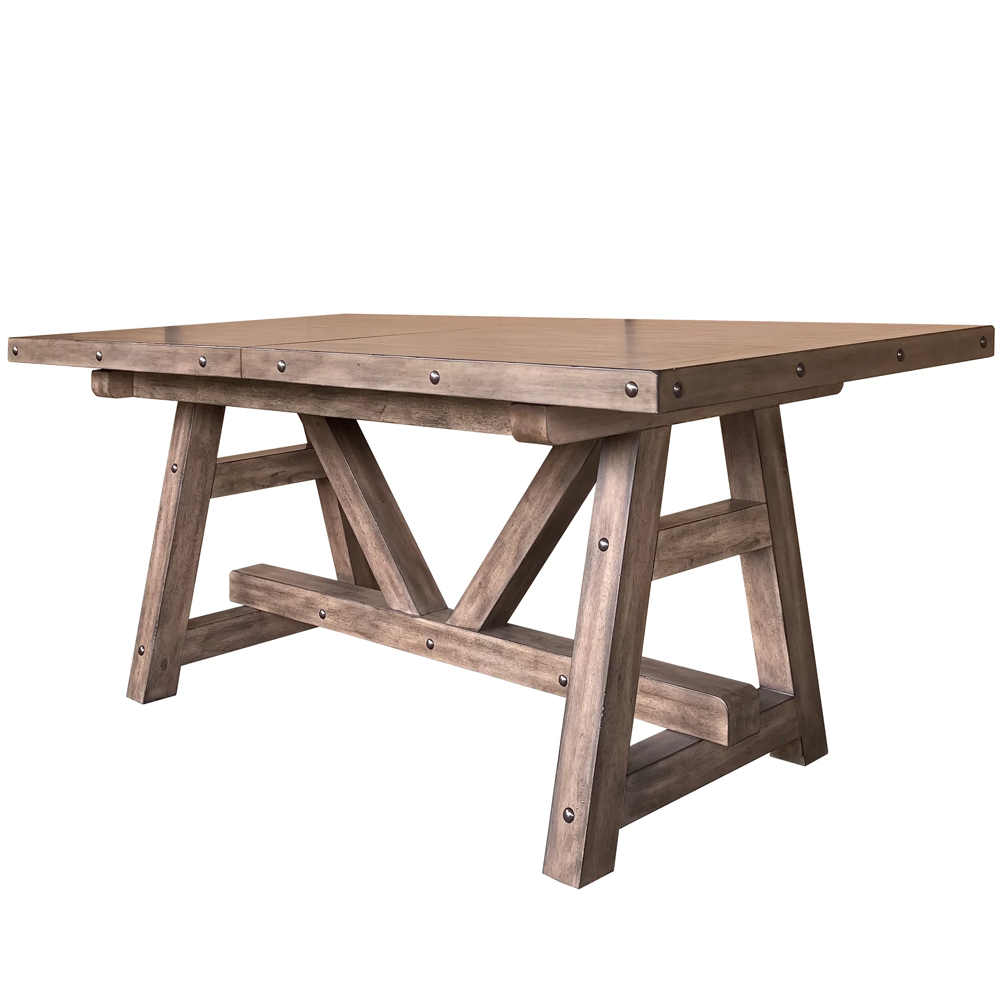 Parker House Lodge Dining Counter Table with 2 Sling Stools 2 X-Back Stools 1 Bench Buffet with Hutch - Image 4