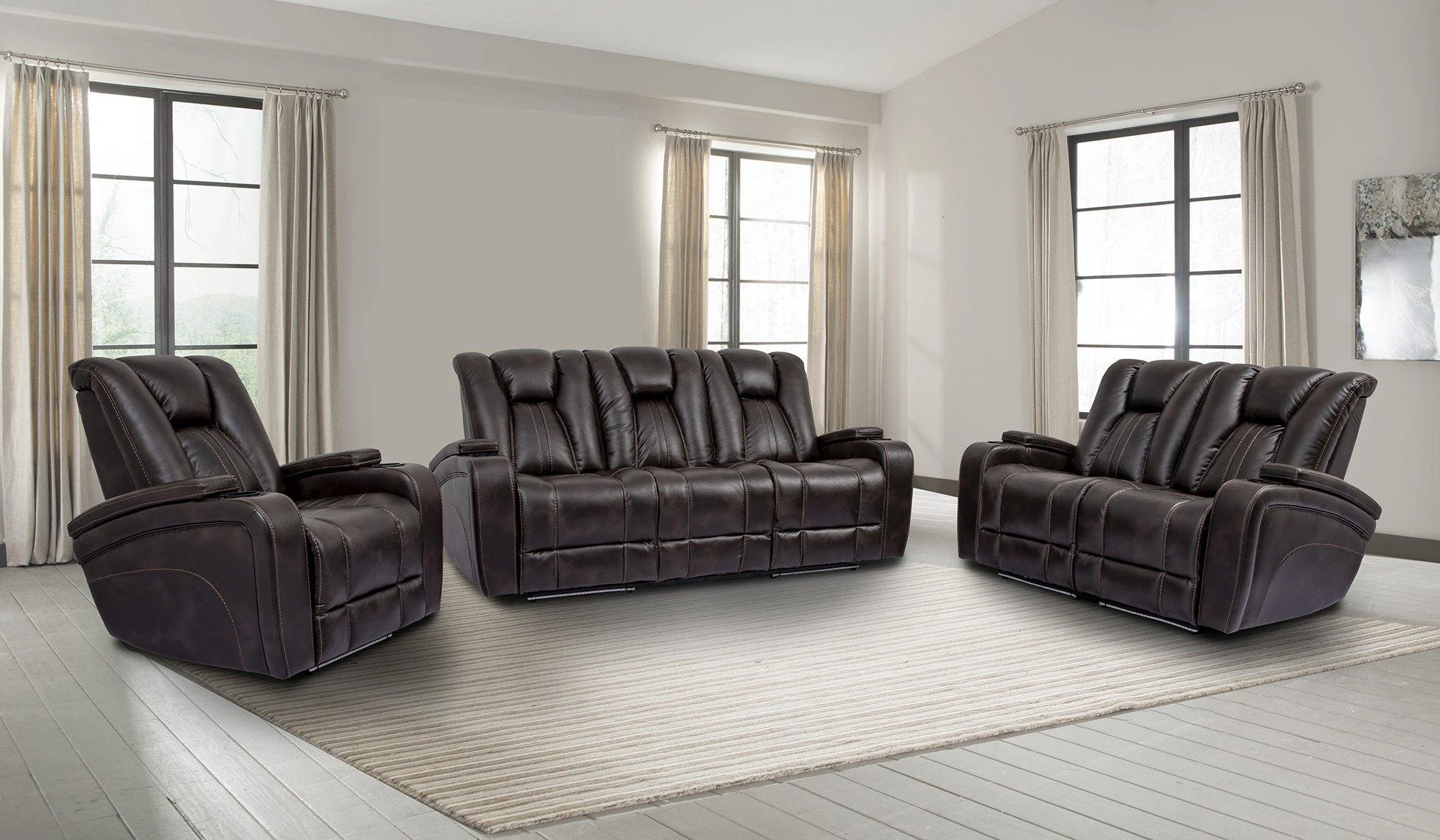 Parker House Optimus Power Loveseat in Truffle - Image 2