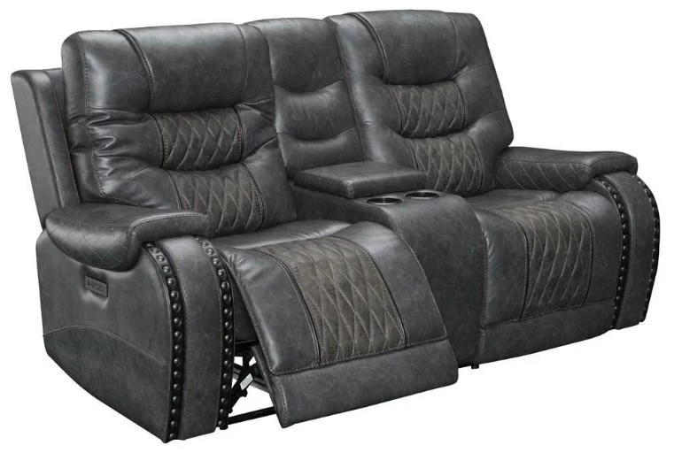 Parker House Outlaw Power Console Loveseat in Stallion - Image 3