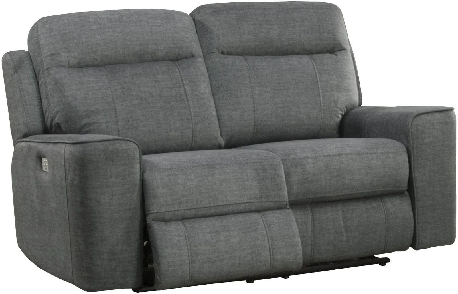 Parker House Parthenon Loveseat Dual Power with USB and Power Headrest in Titanium - Image 2