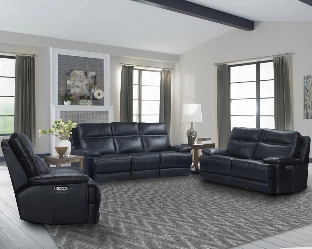 Parker House Paxton Power Loveseat in Navy - Image 2