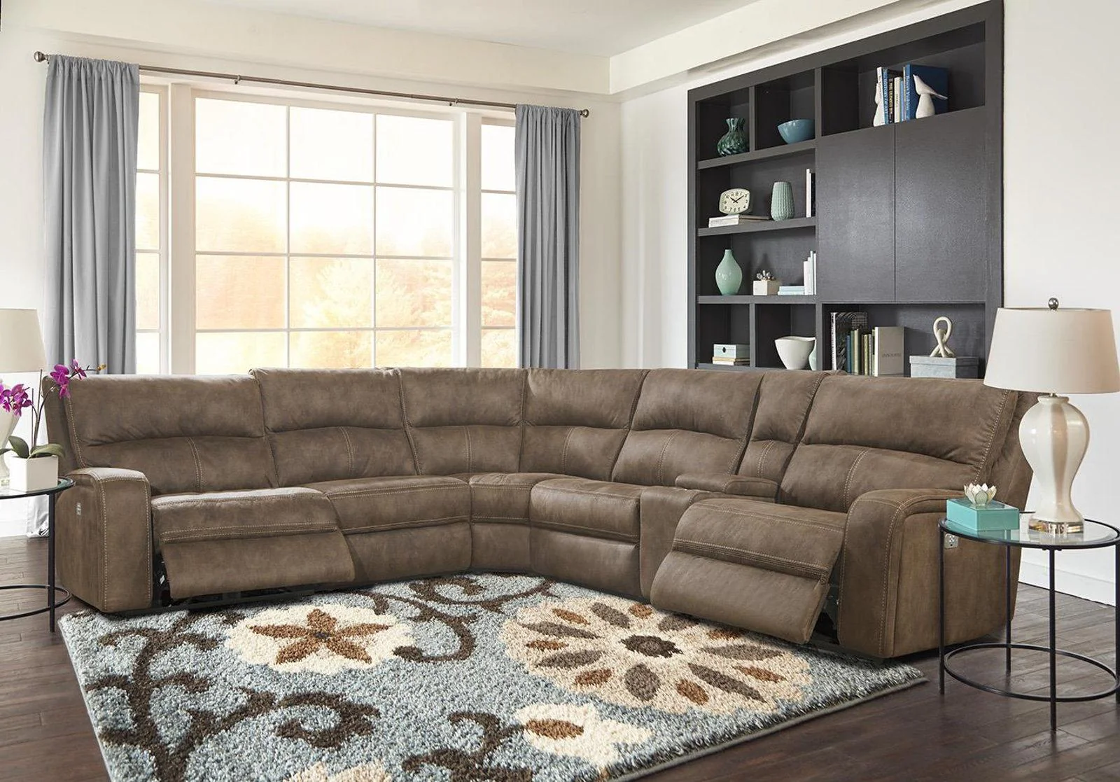 Parker House Polaris LAF Chair Recliner Power with USB and Power Headrest in Kahlua - Image 2