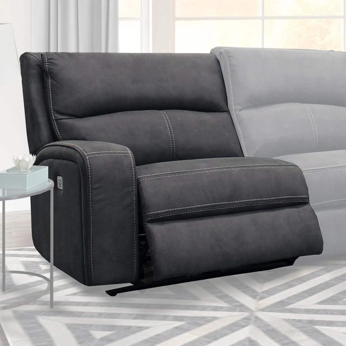 Parker House Polaris Power Left Arm Facing Recliner in Slate - Image 2