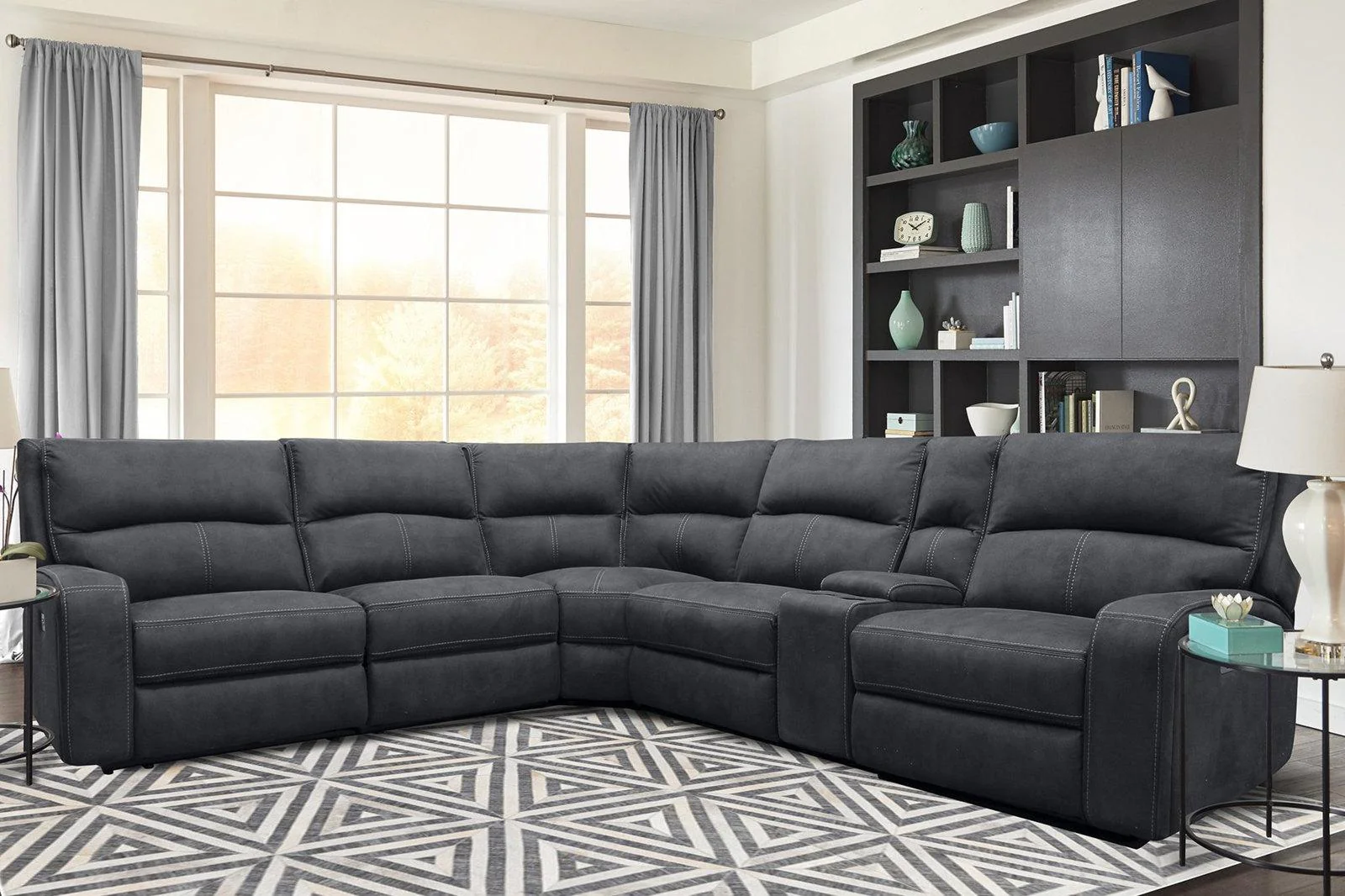 Parker House Polaris Power Left Arm Facing Recliner in Slate - Image 3