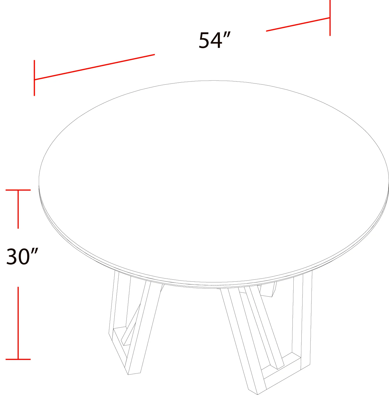 Parker House Pure Modern Dining 54 In. Round Table with Wood Base - Image 7