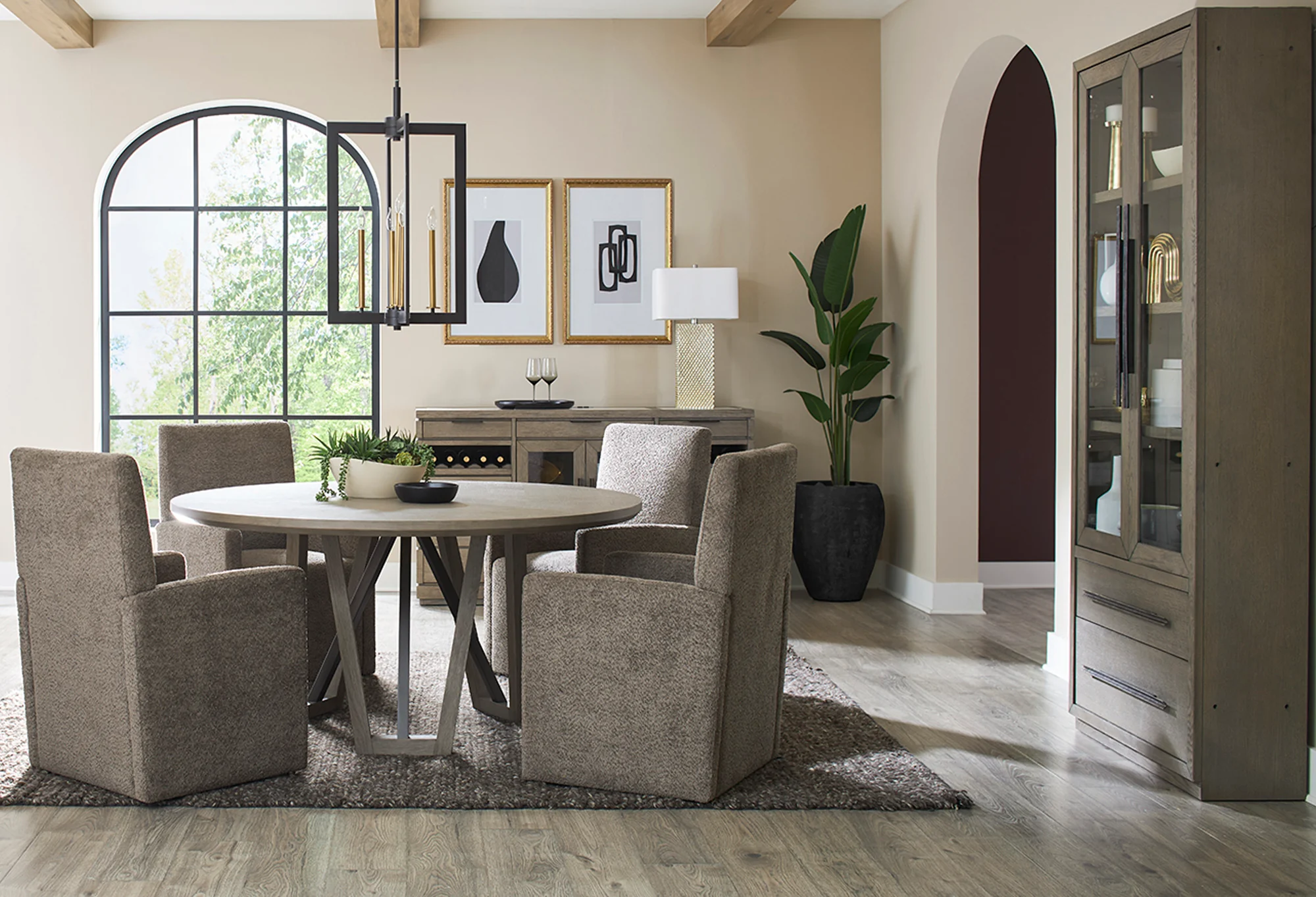 Parker House Pure Modern Dining 60 In. Round Table with Wood Base - Image 5