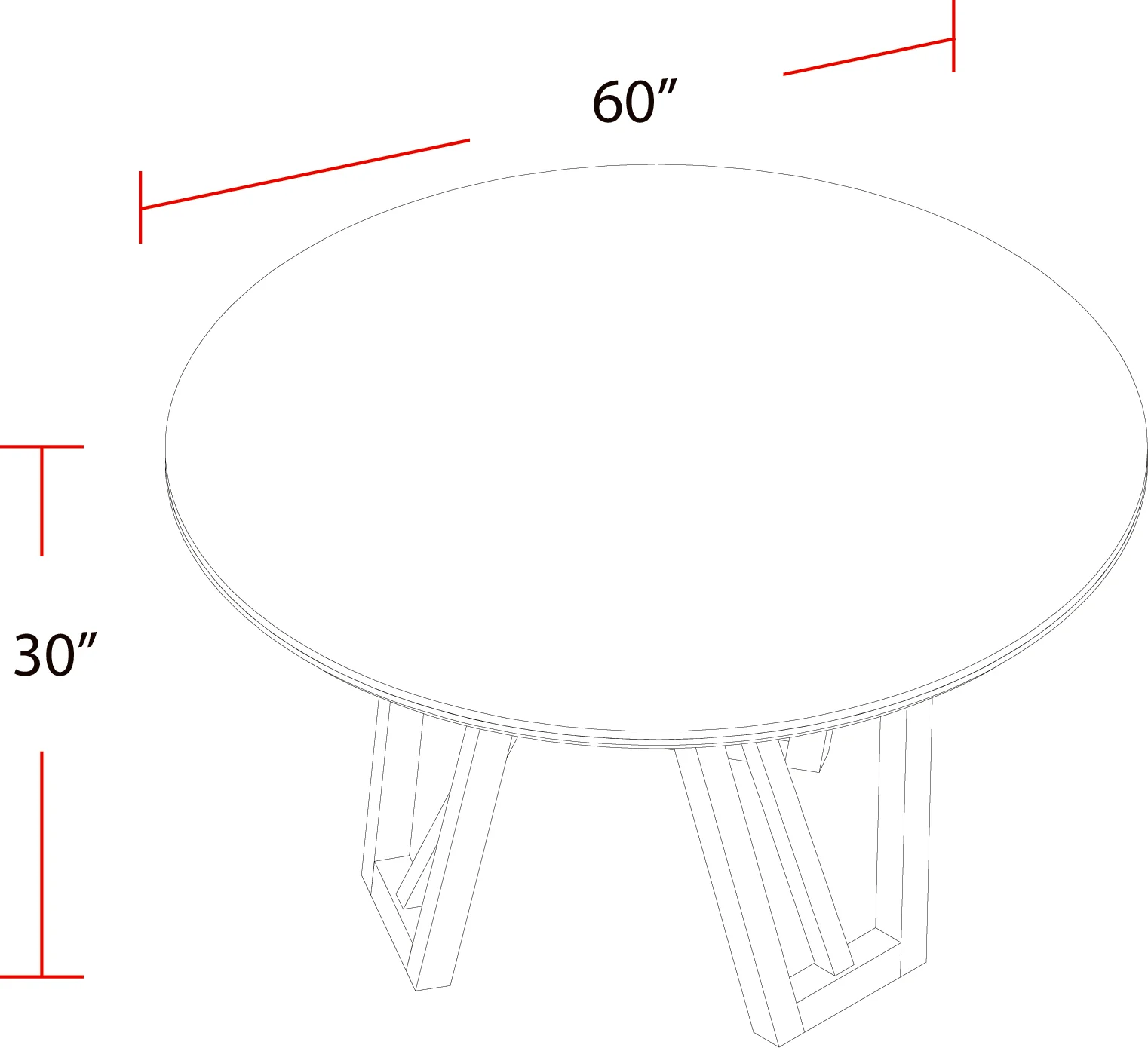 Parker House Pure Modern Dining 60 In. Round Table with Wood Base - Image 8